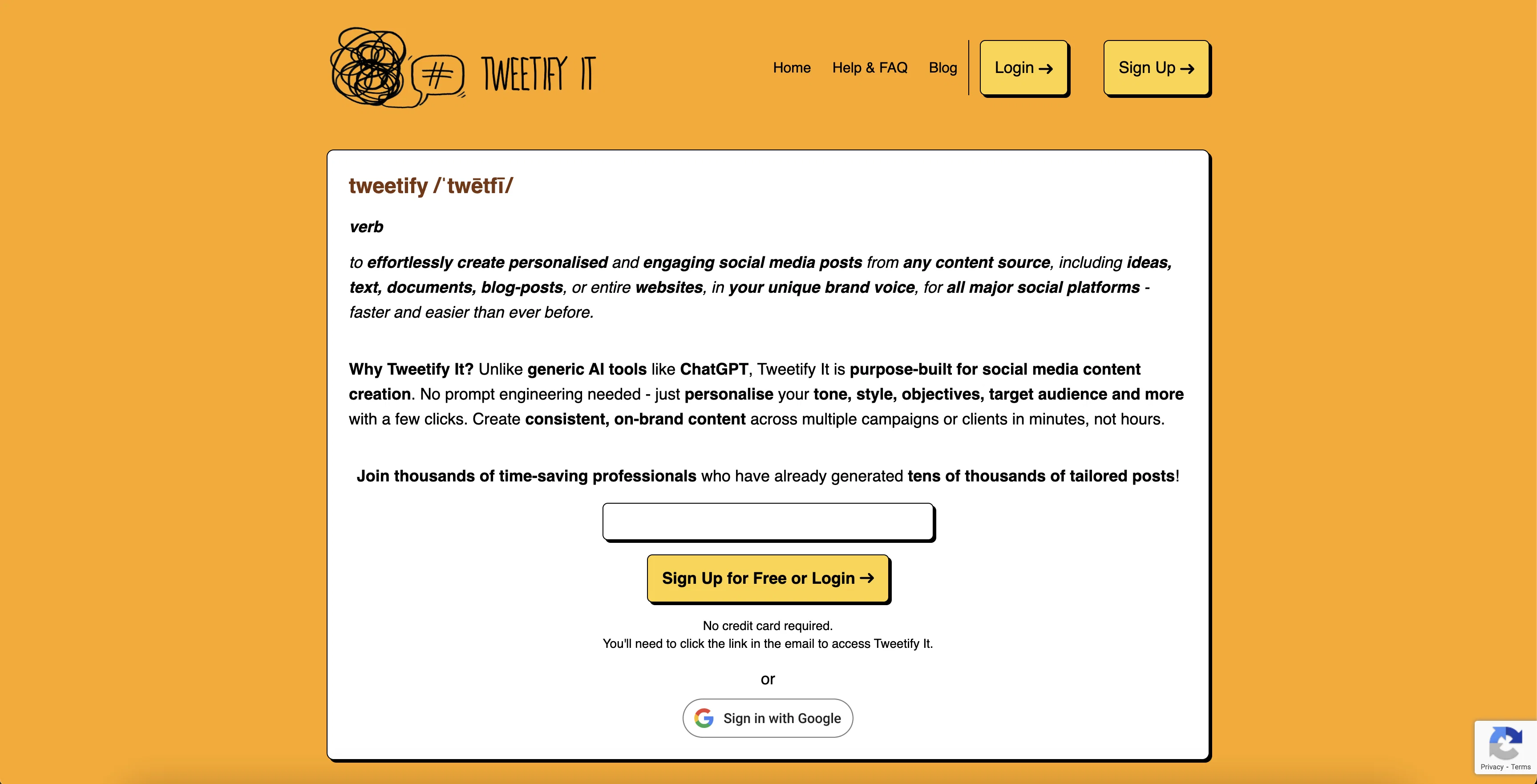 Tweetify It website