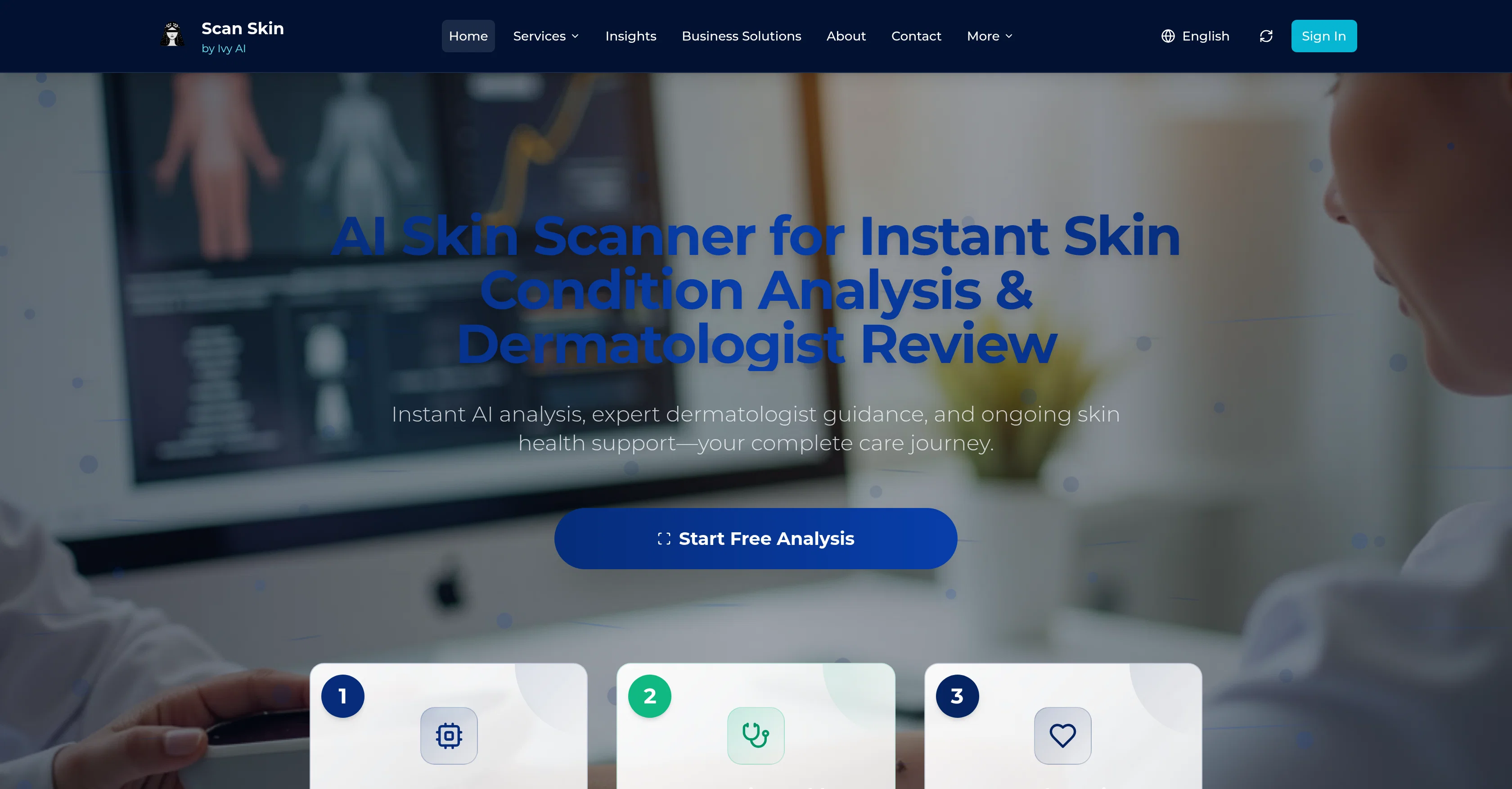 ScanSkinAI website
