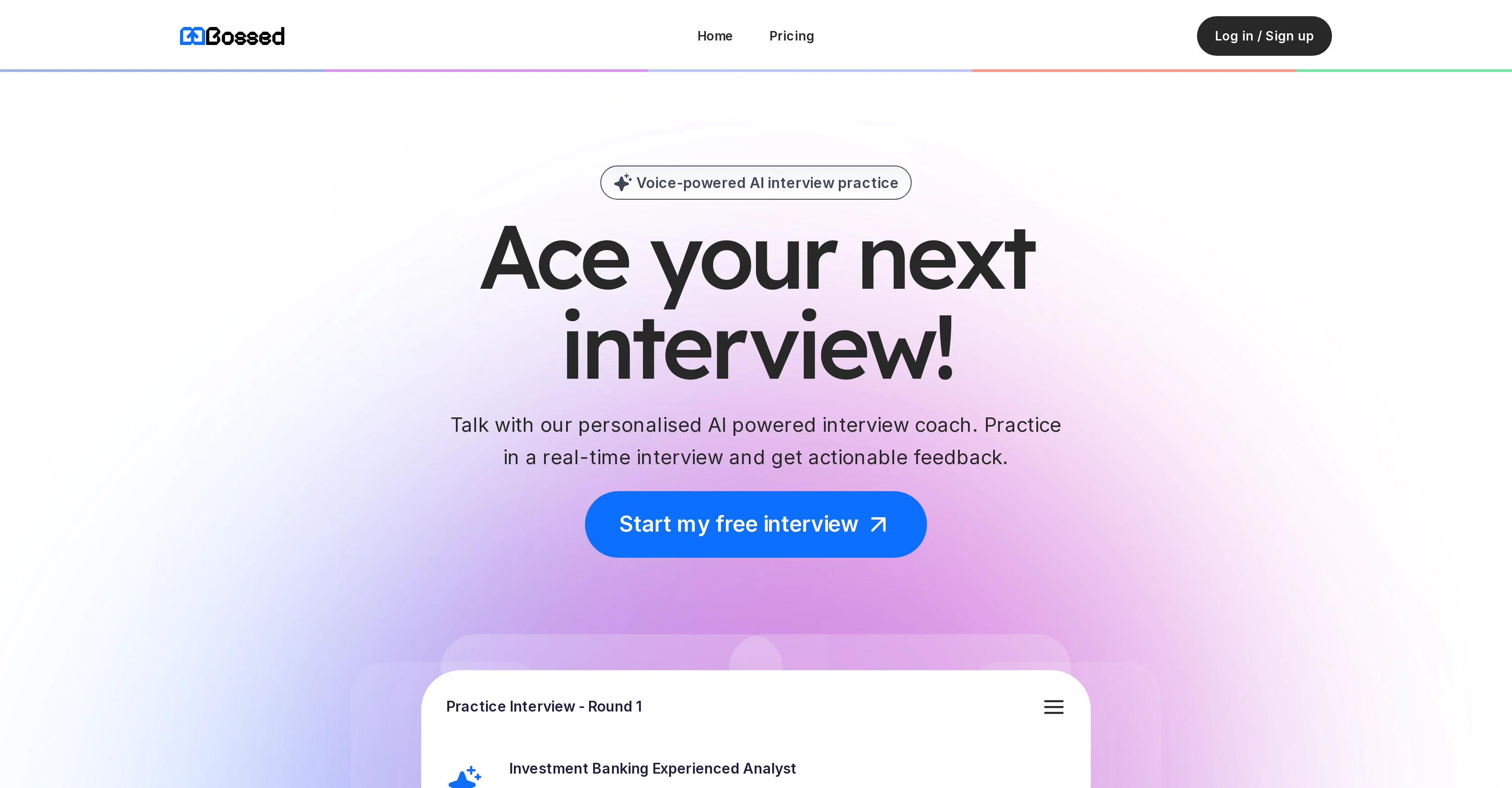 Bossed website