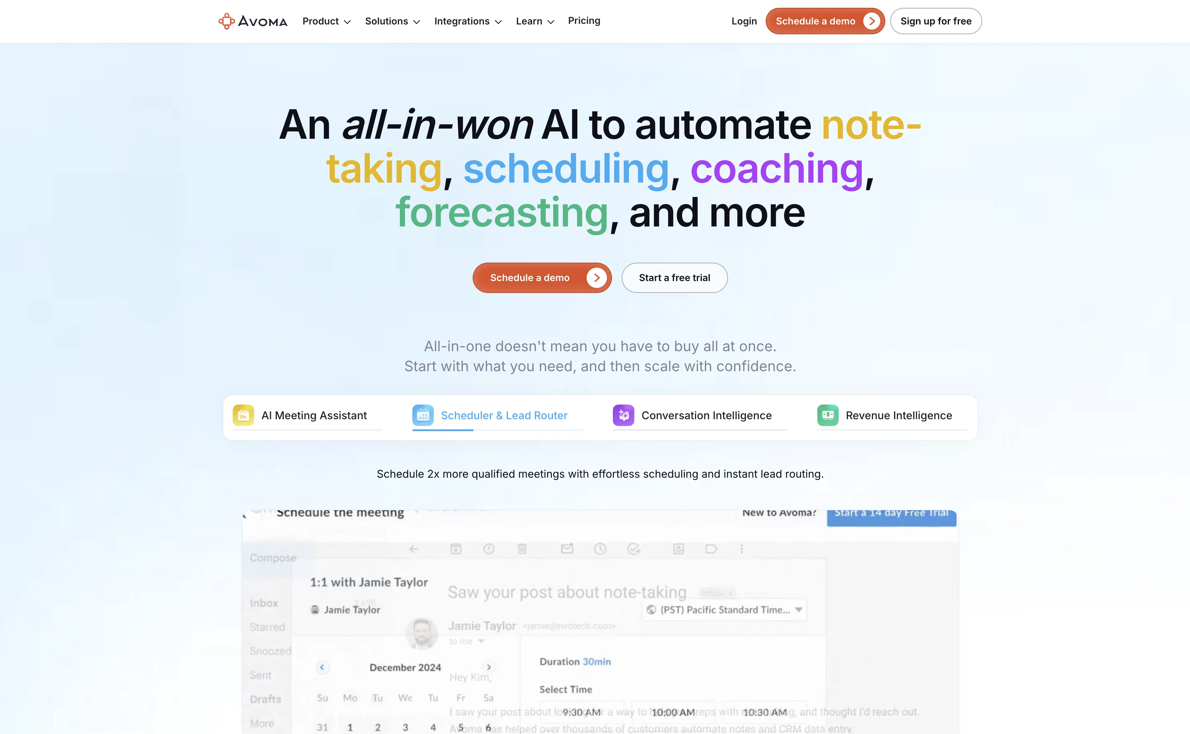 Avoma website