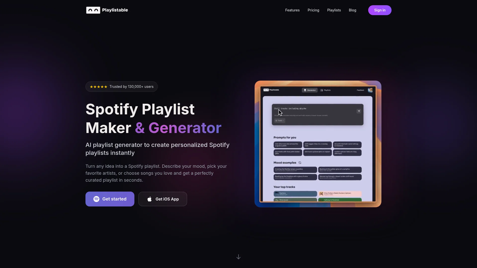 Playlistable website