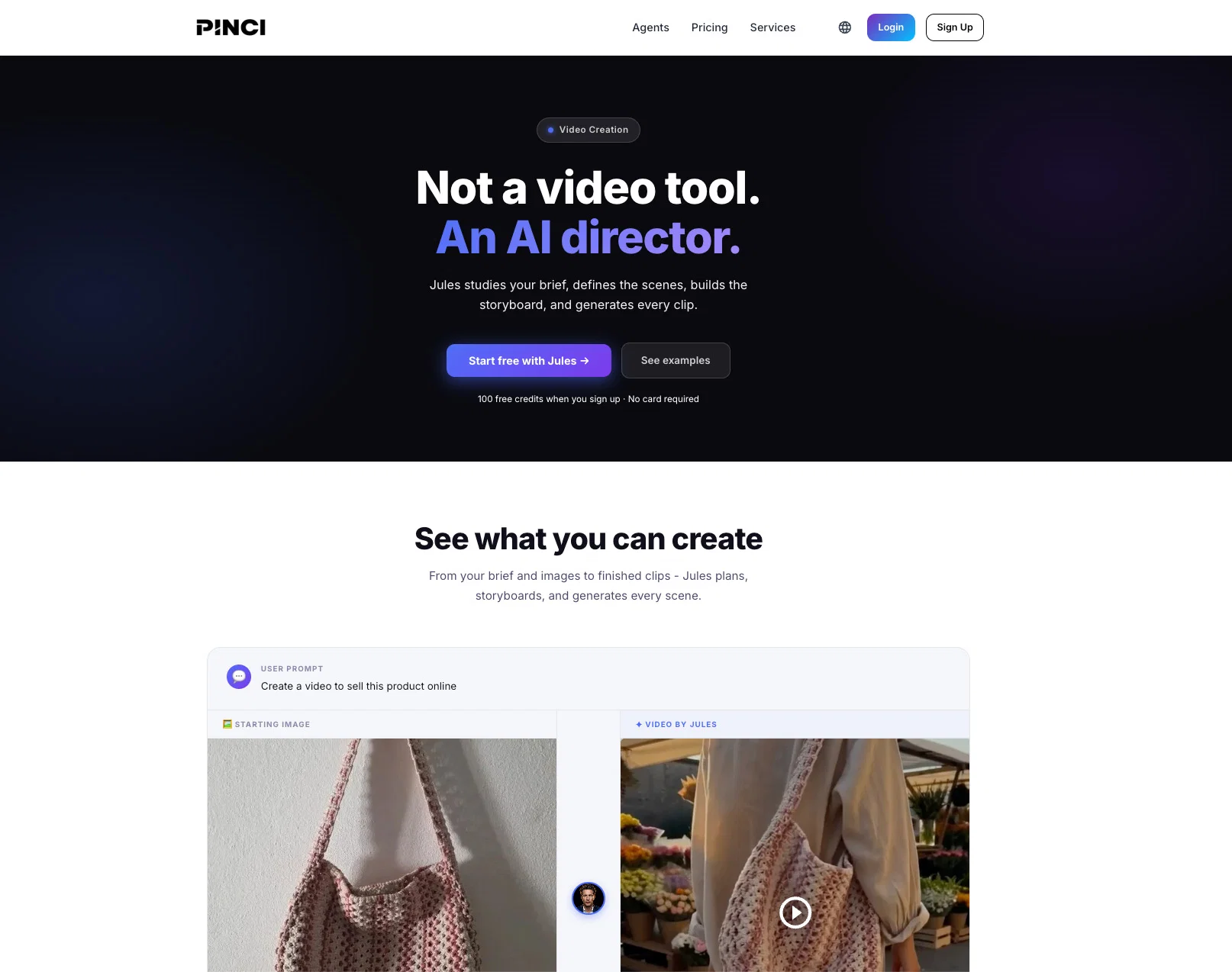 Pinci | Video Generator website