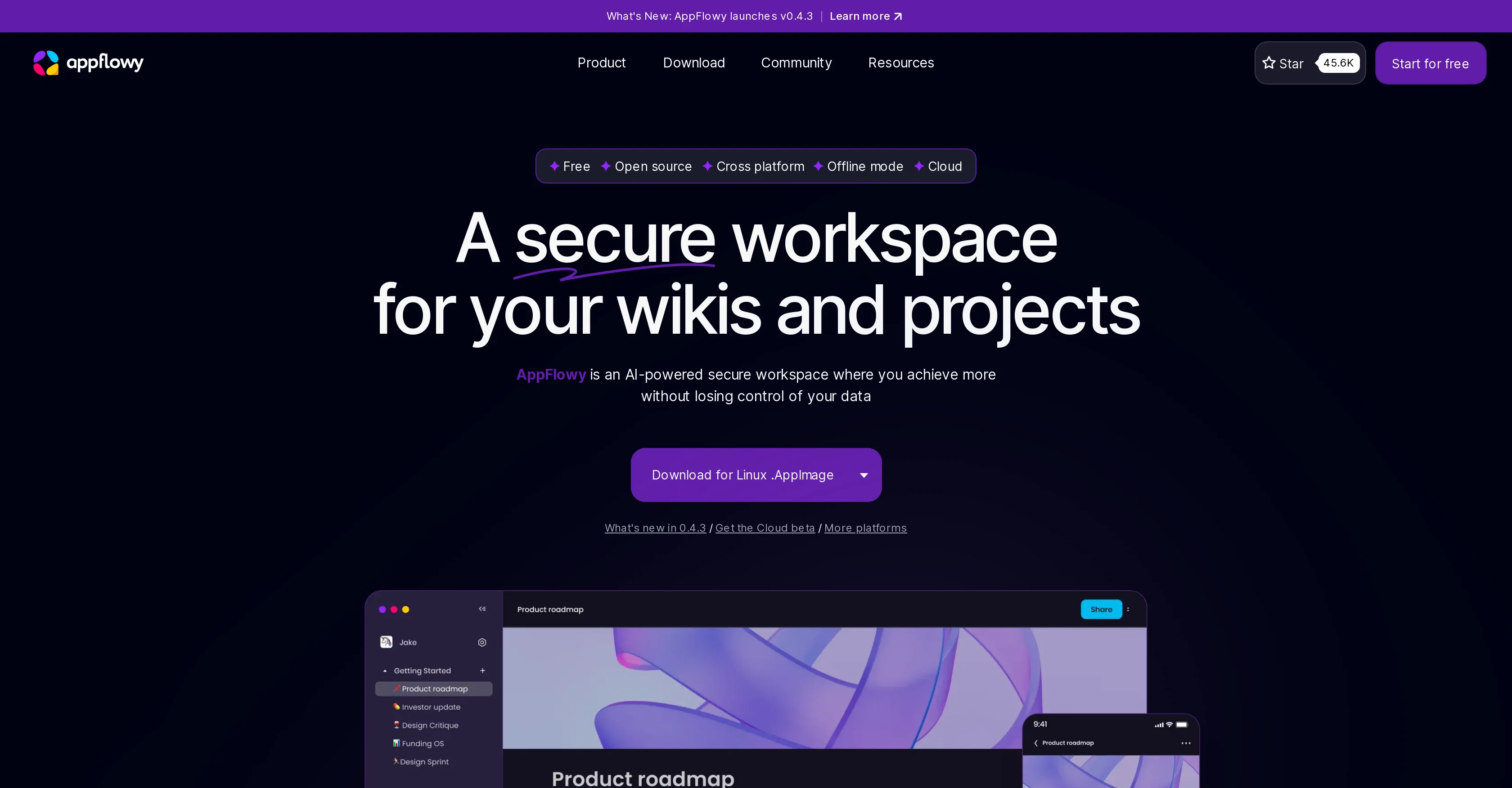 AppFlowy website