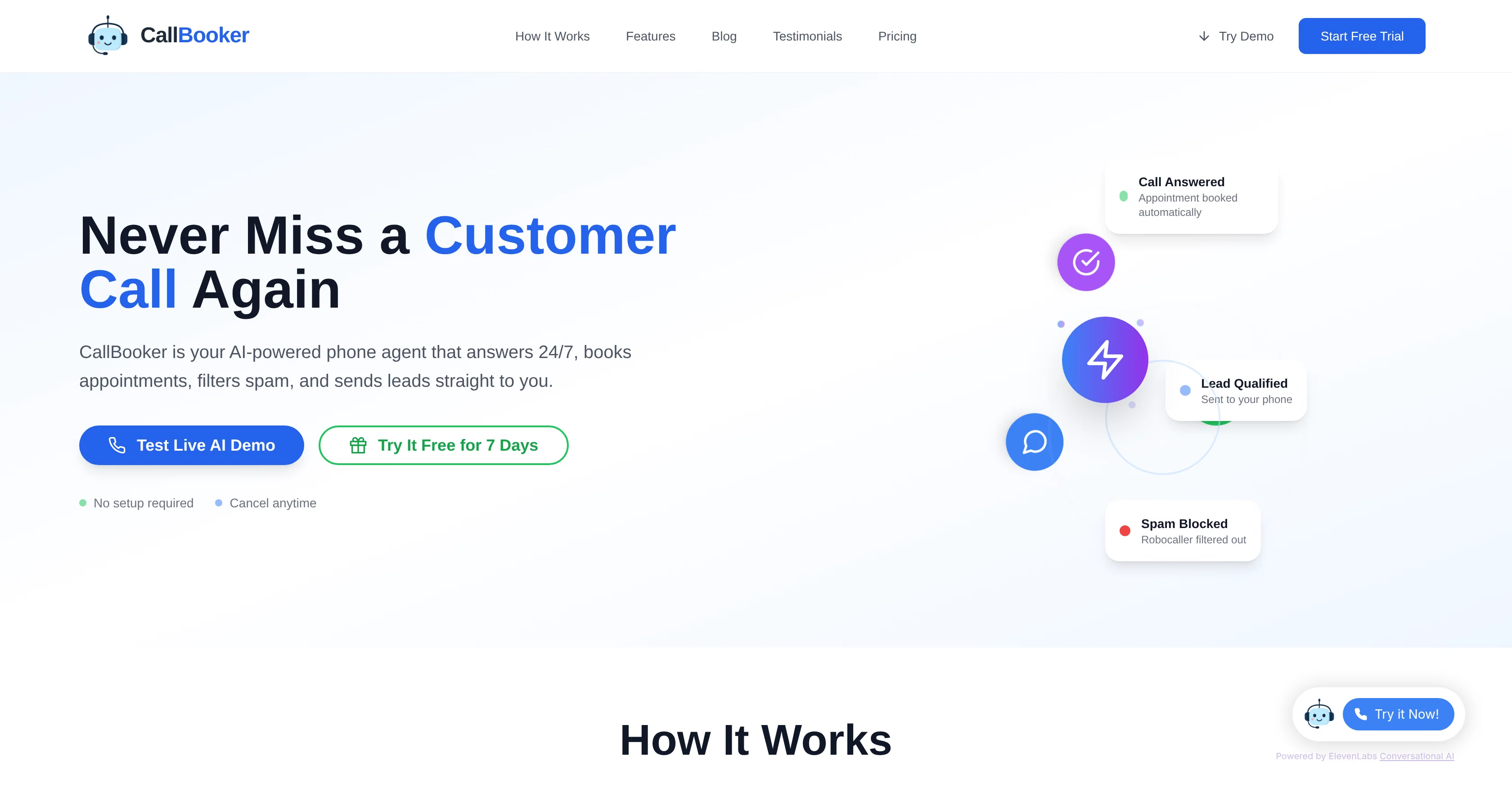 CallBooker website