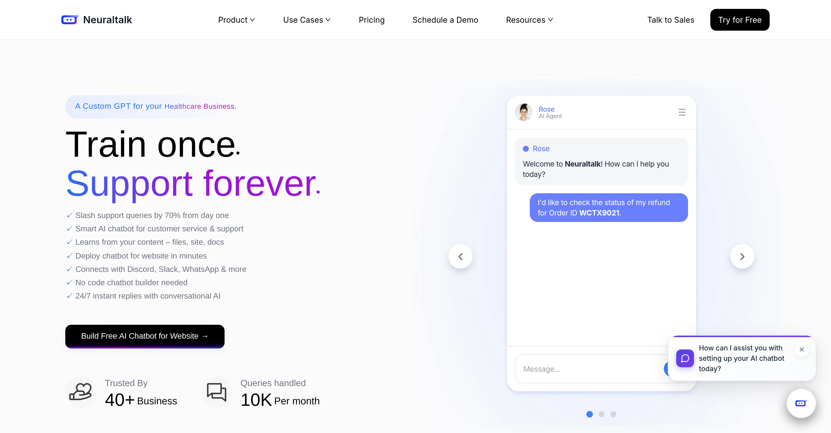 NeuralTalk AI website