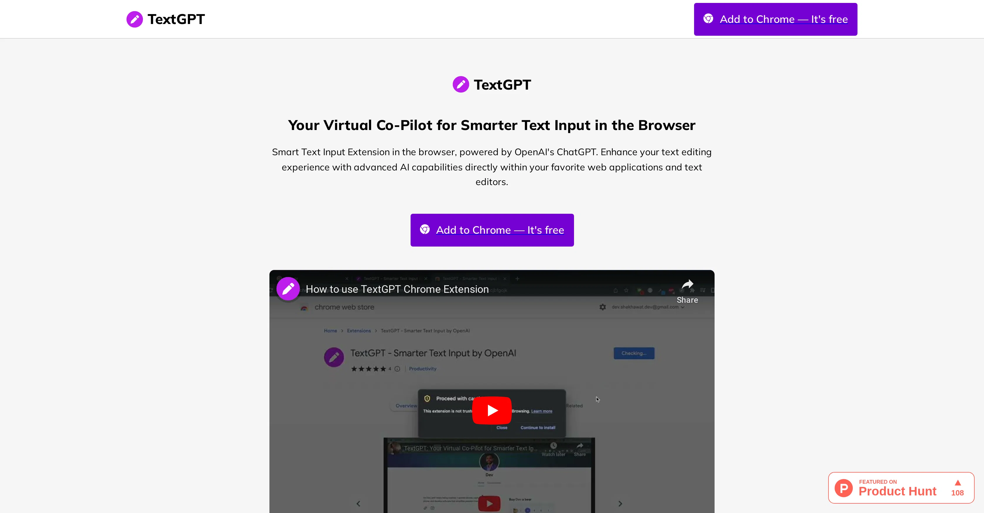 TextGPT.app website