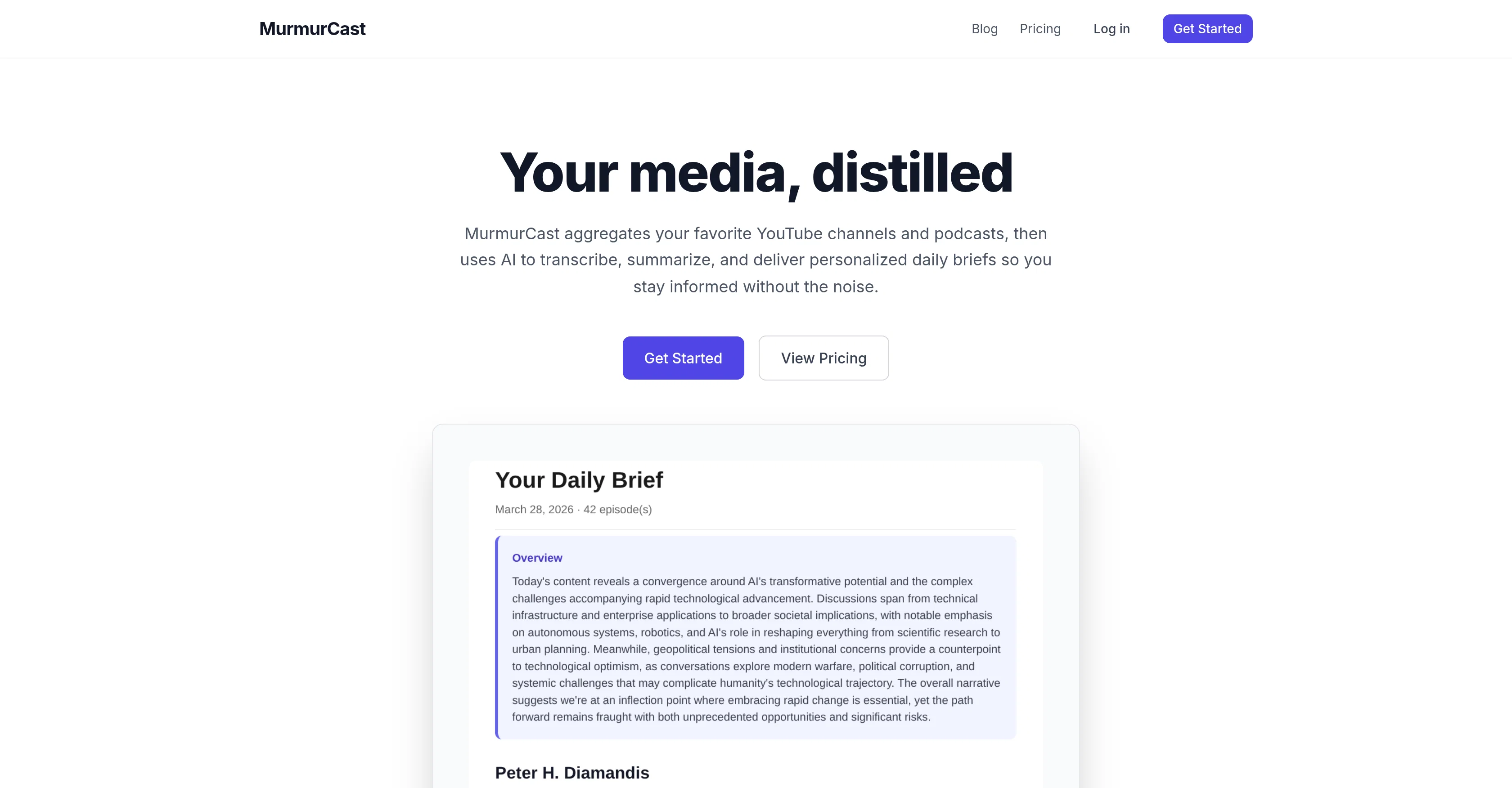 MurmurCast website