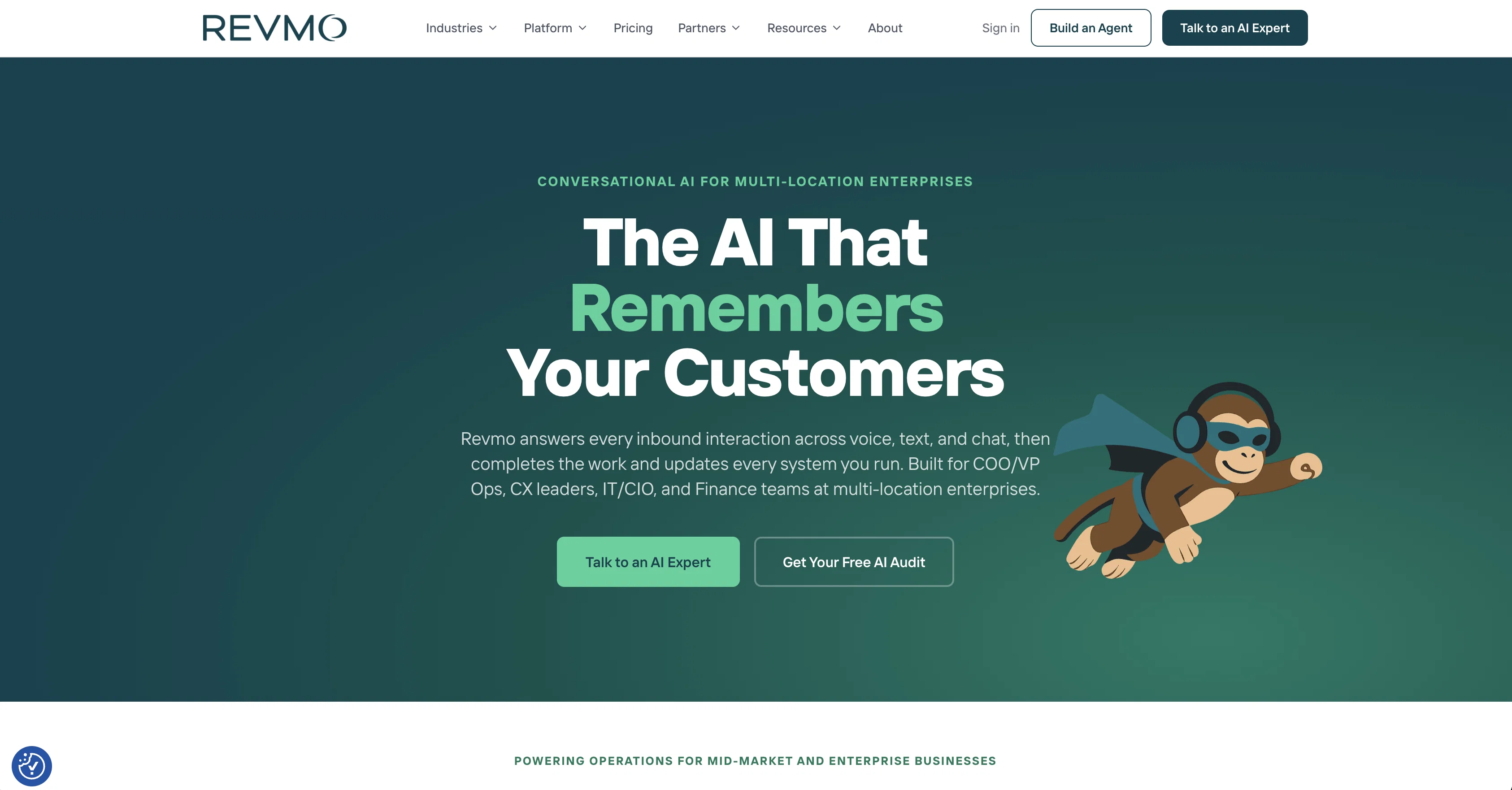 Revmo AI website