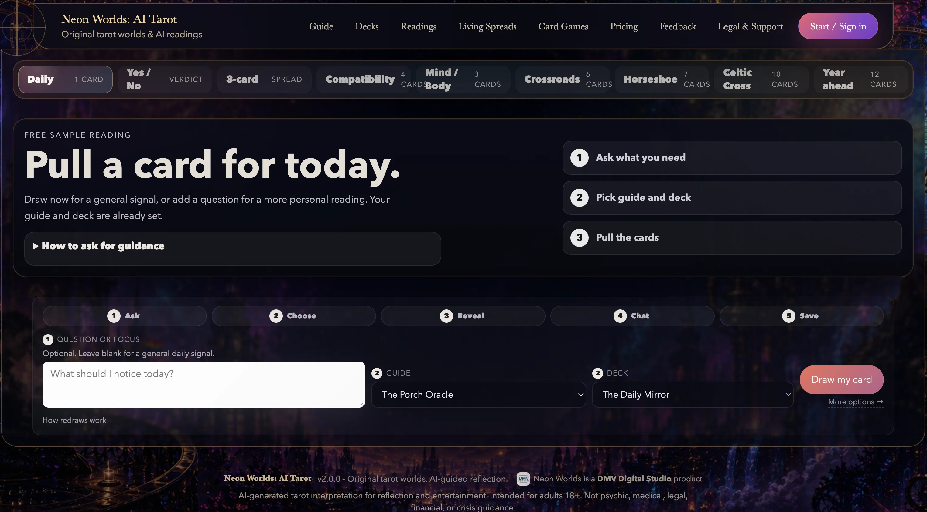 Neon Worlds website