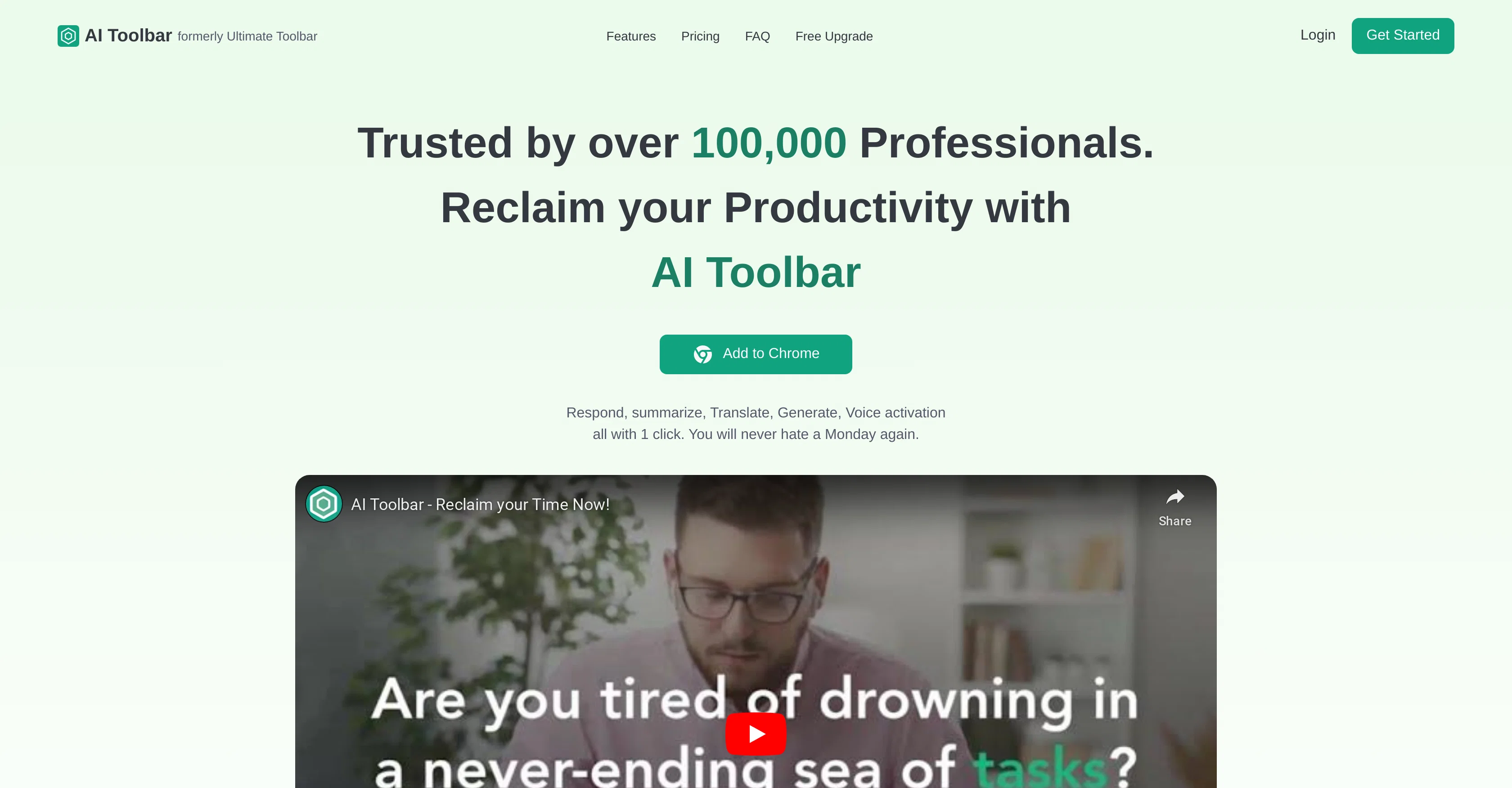 AI Toolbar website