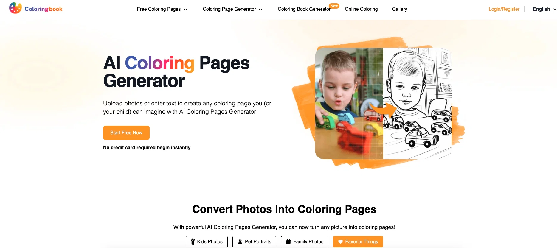 ColoringBook AI website