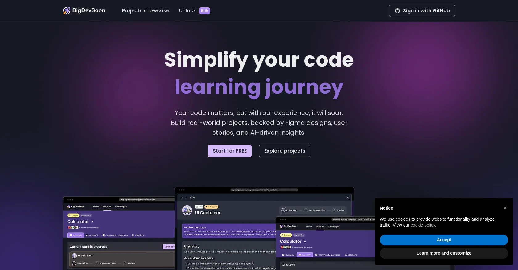 BigDevSoon website
