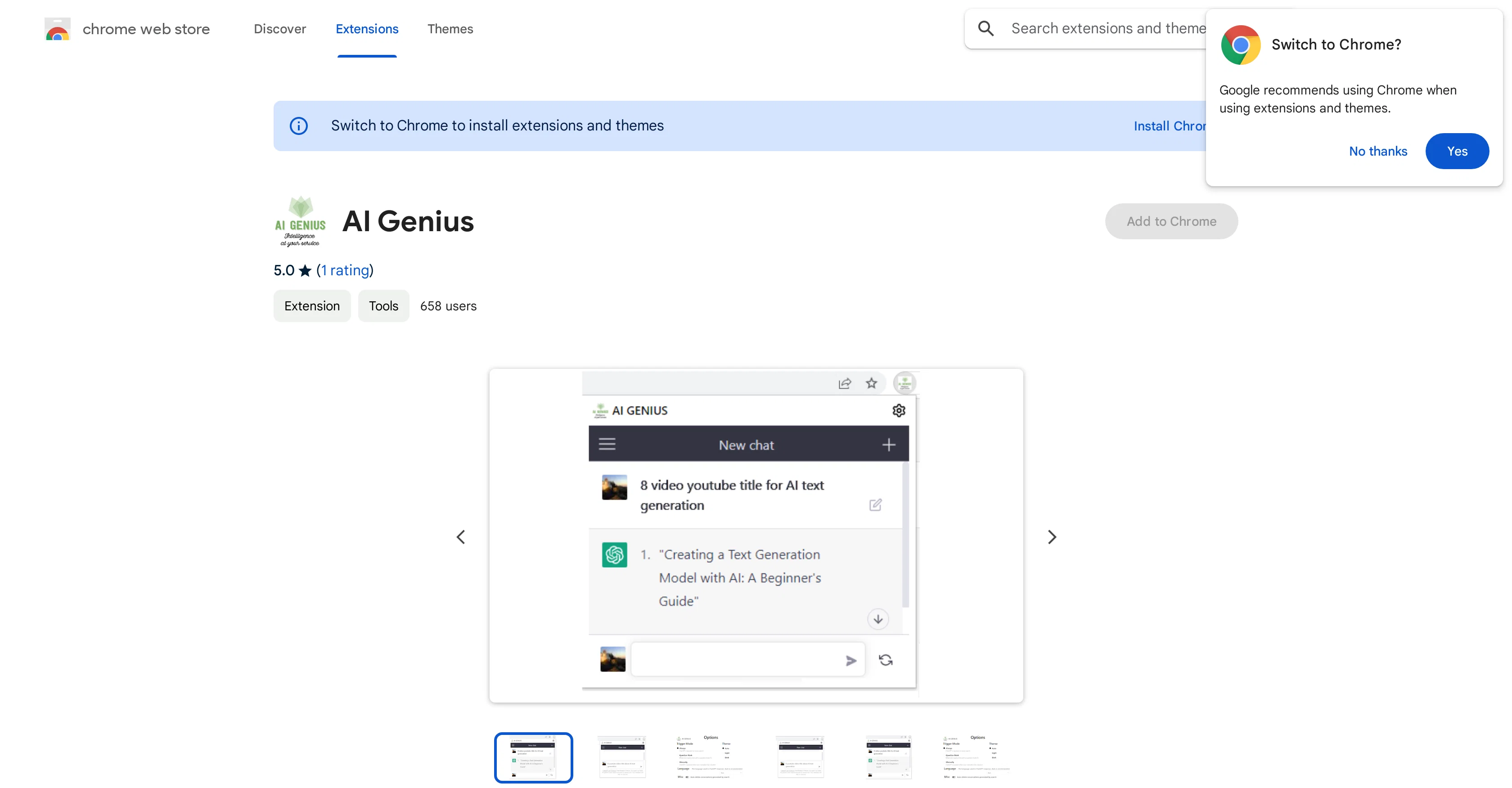 AI Genius website
