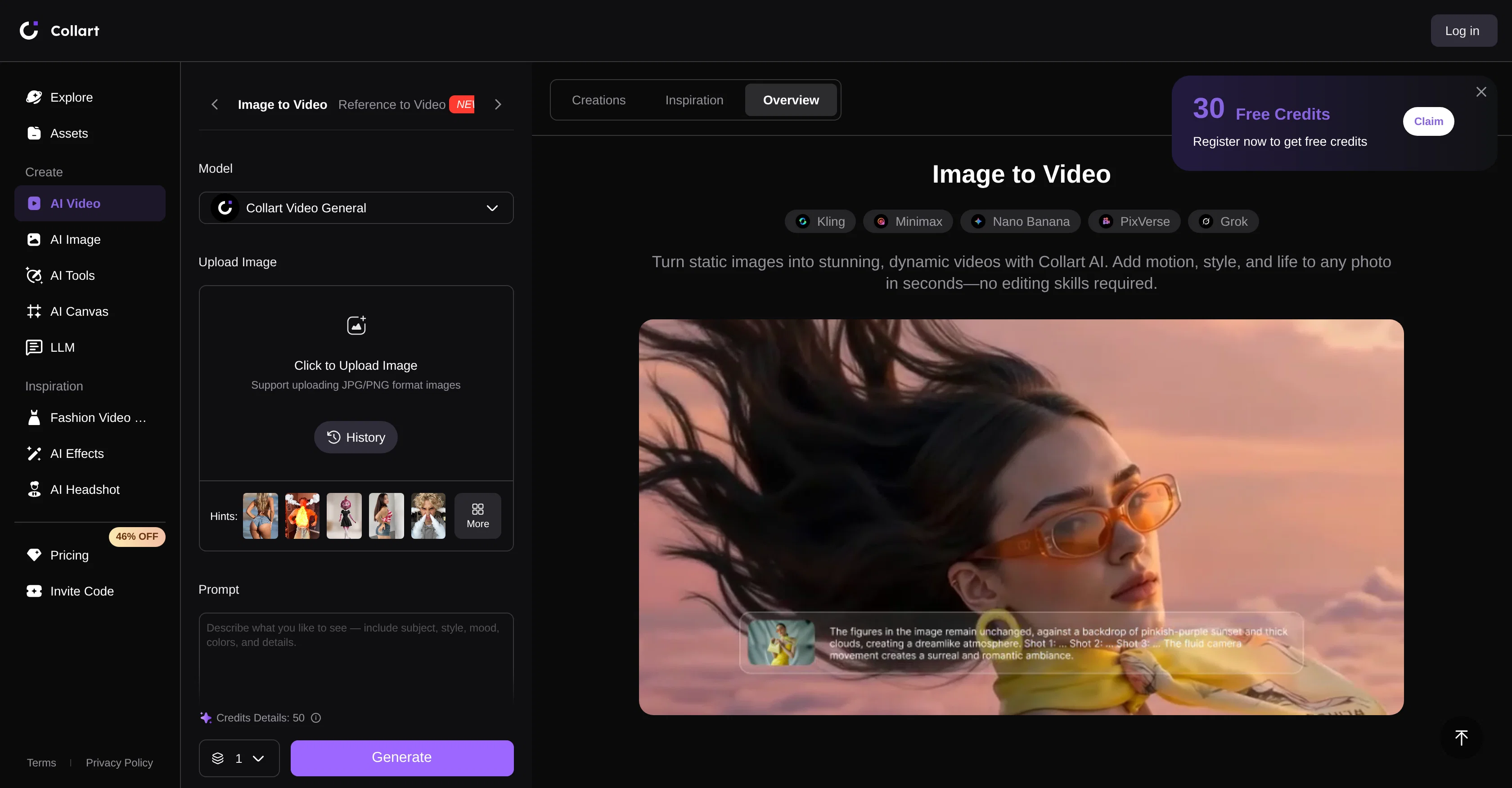 Collart | AI Image to Video website