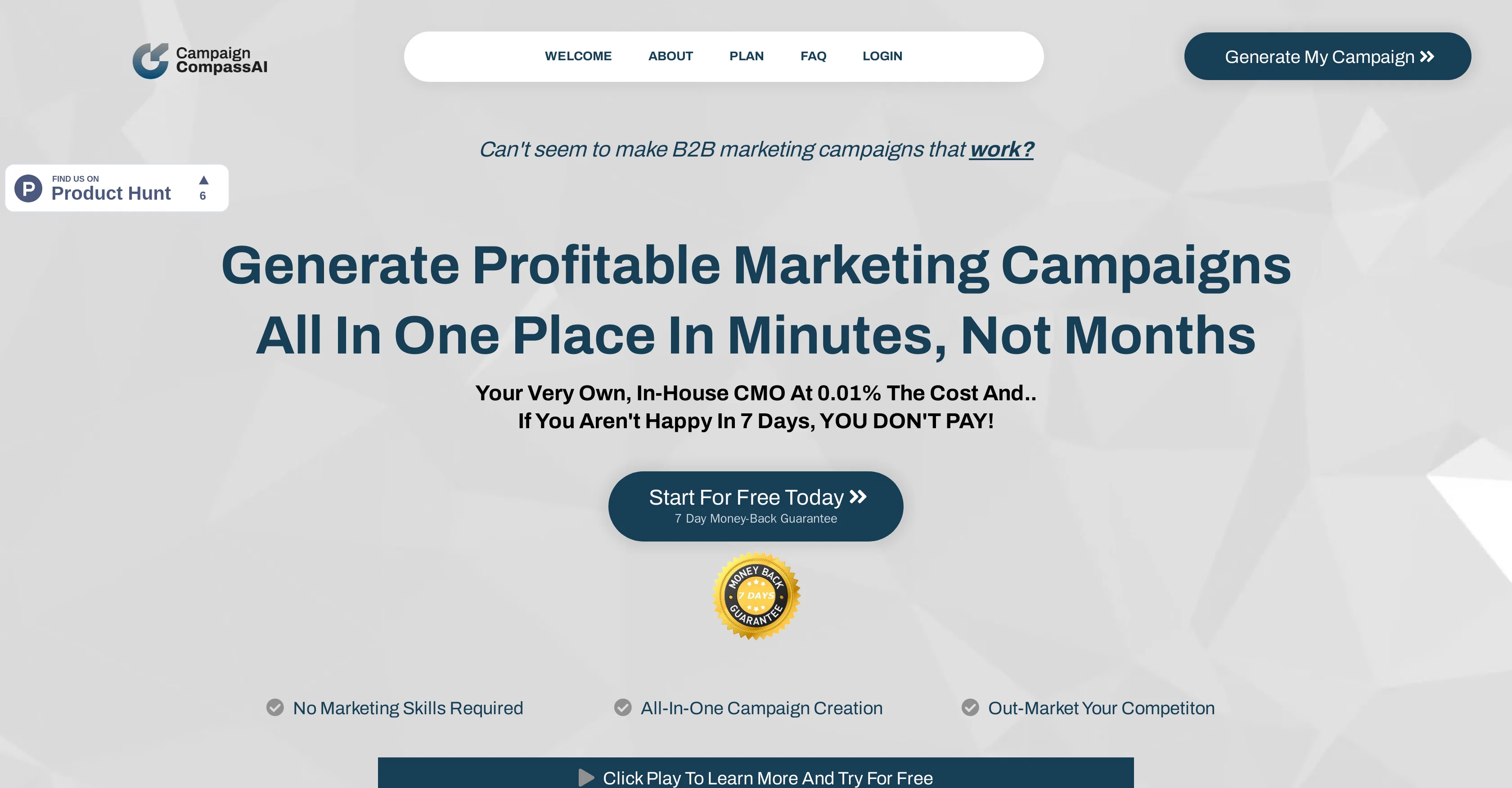 Campaign CompassAI website