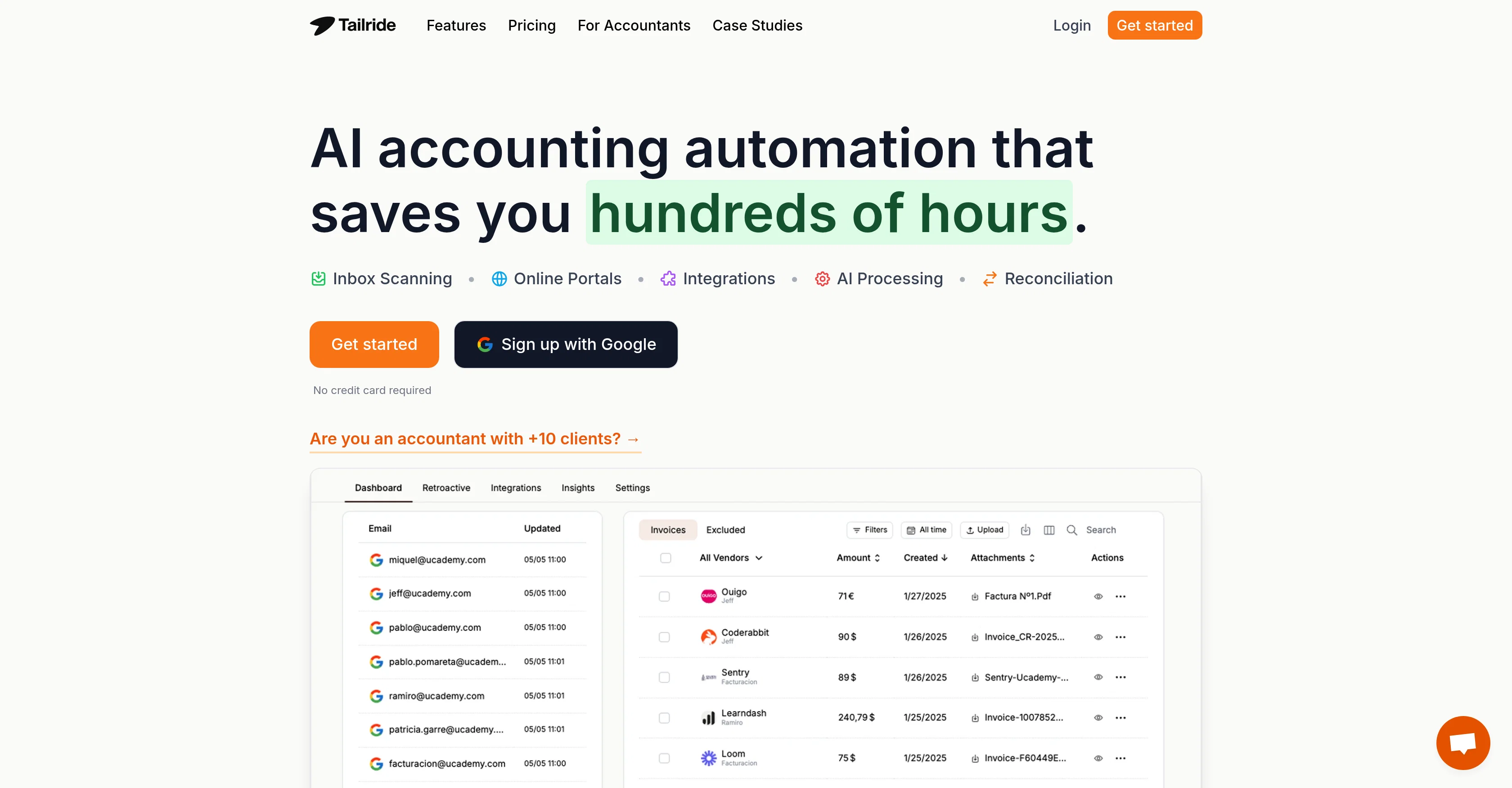 Tailride website