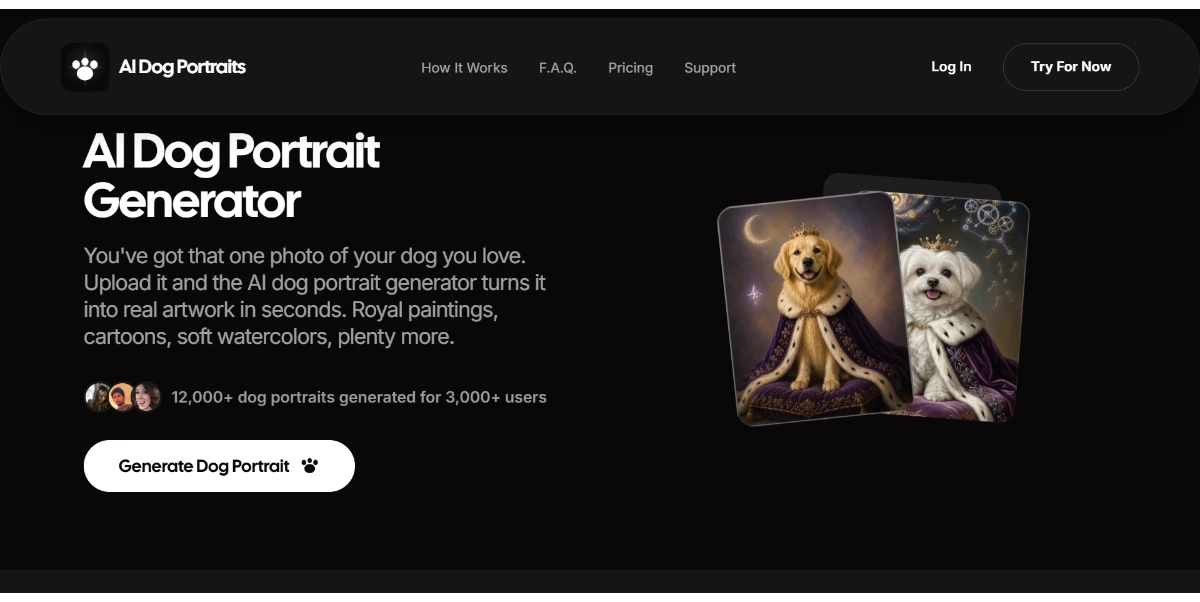 Dog Portraits Generator AI Image