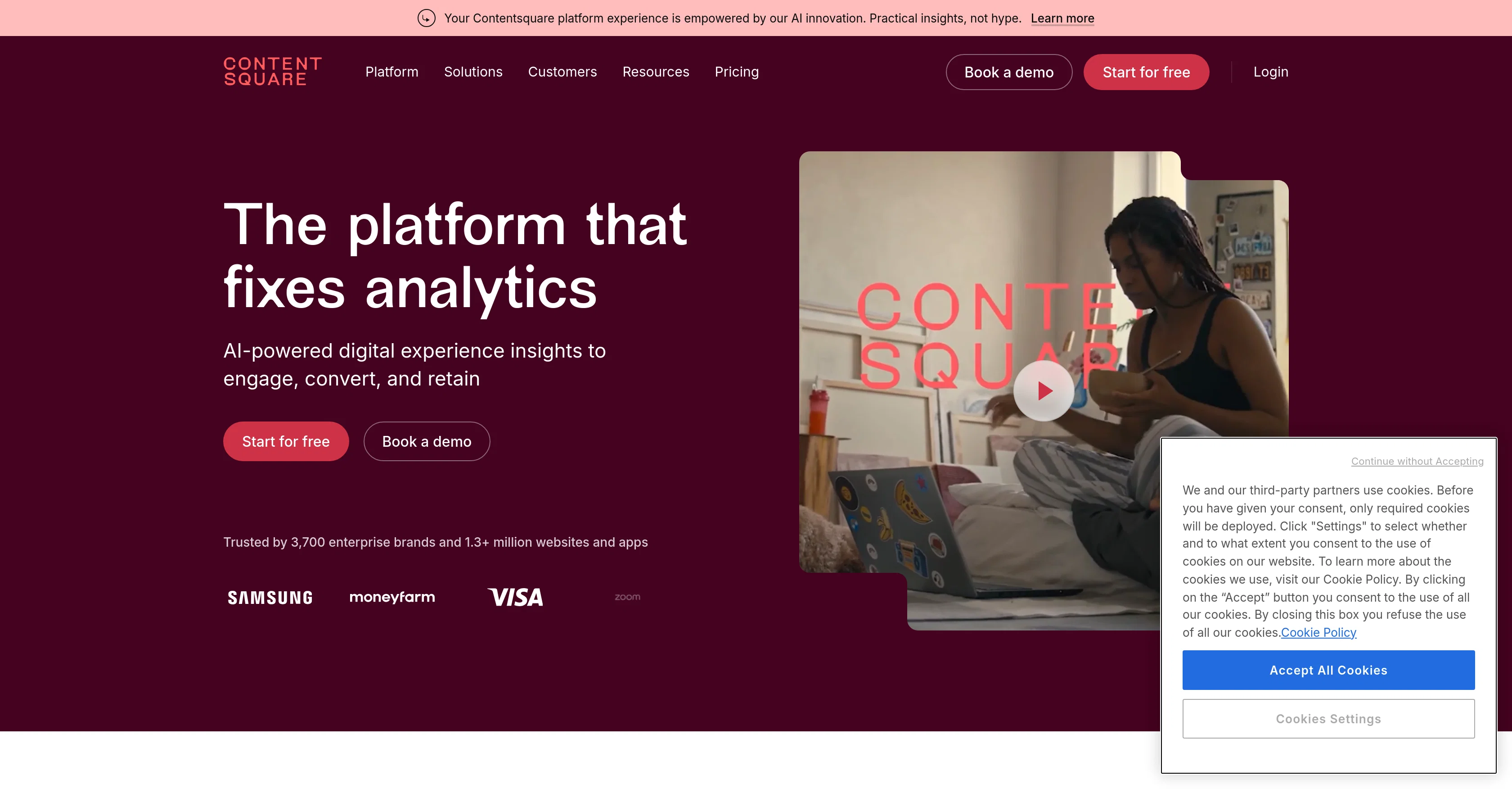Contentsquare website