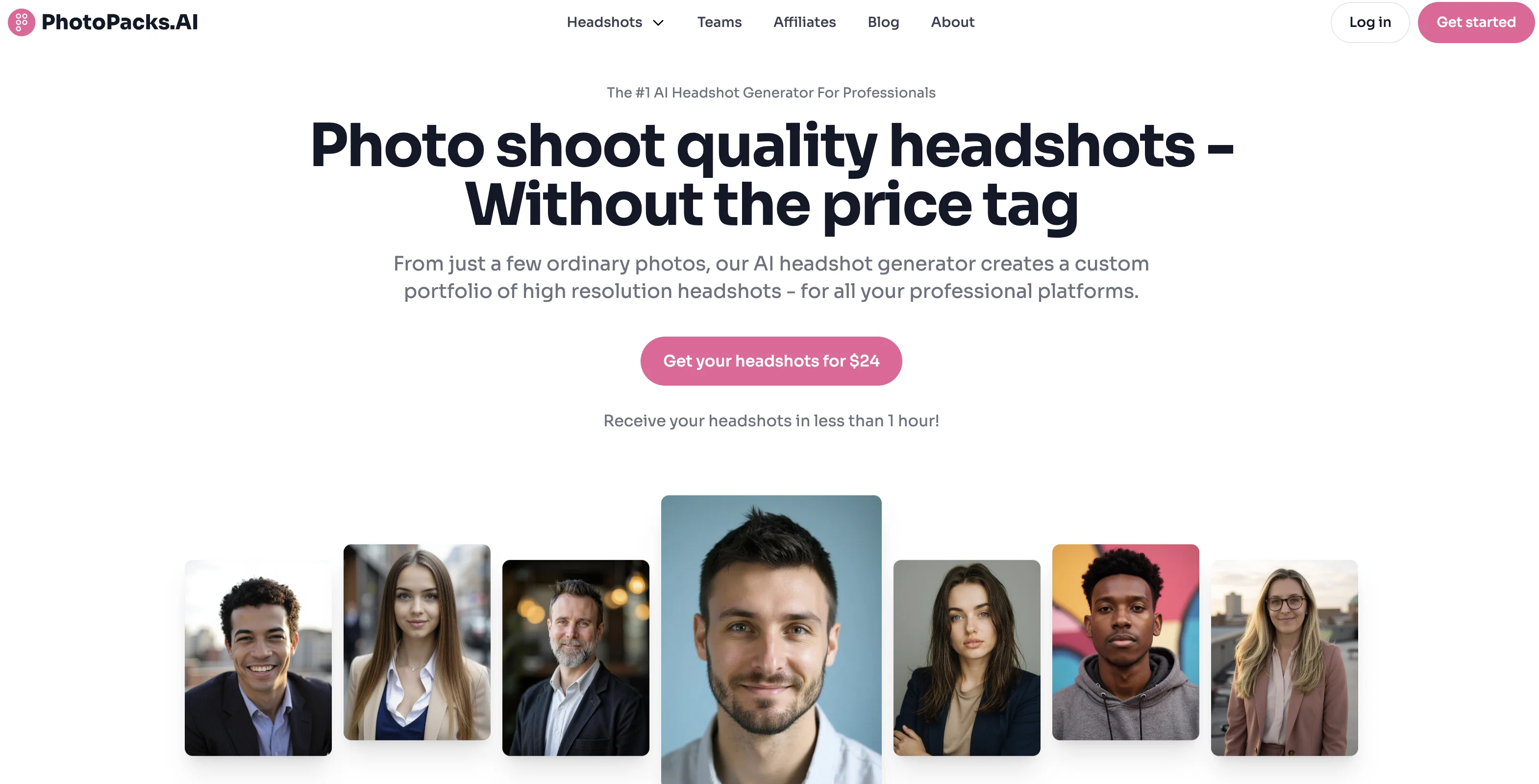 PhotoPacks.AI website
