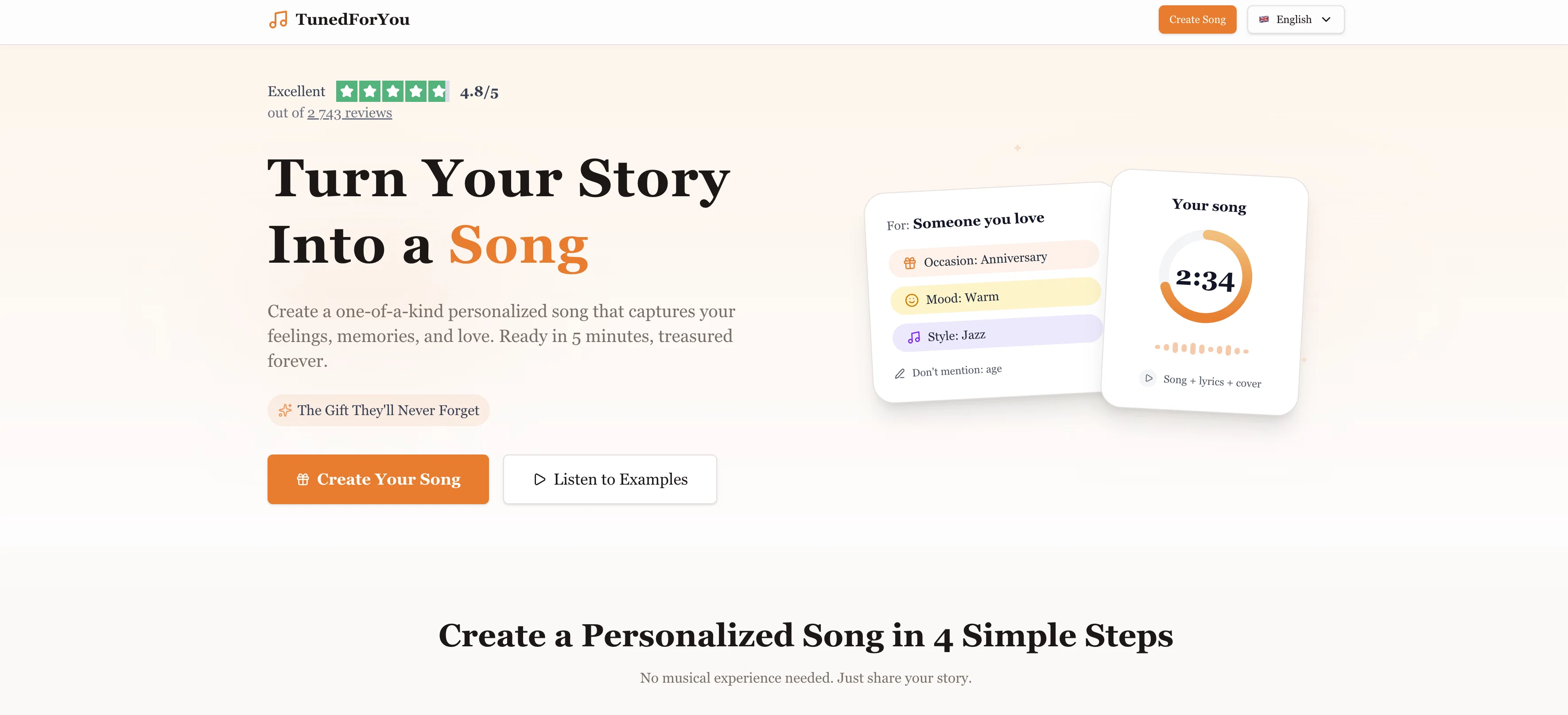 TunedForYou website