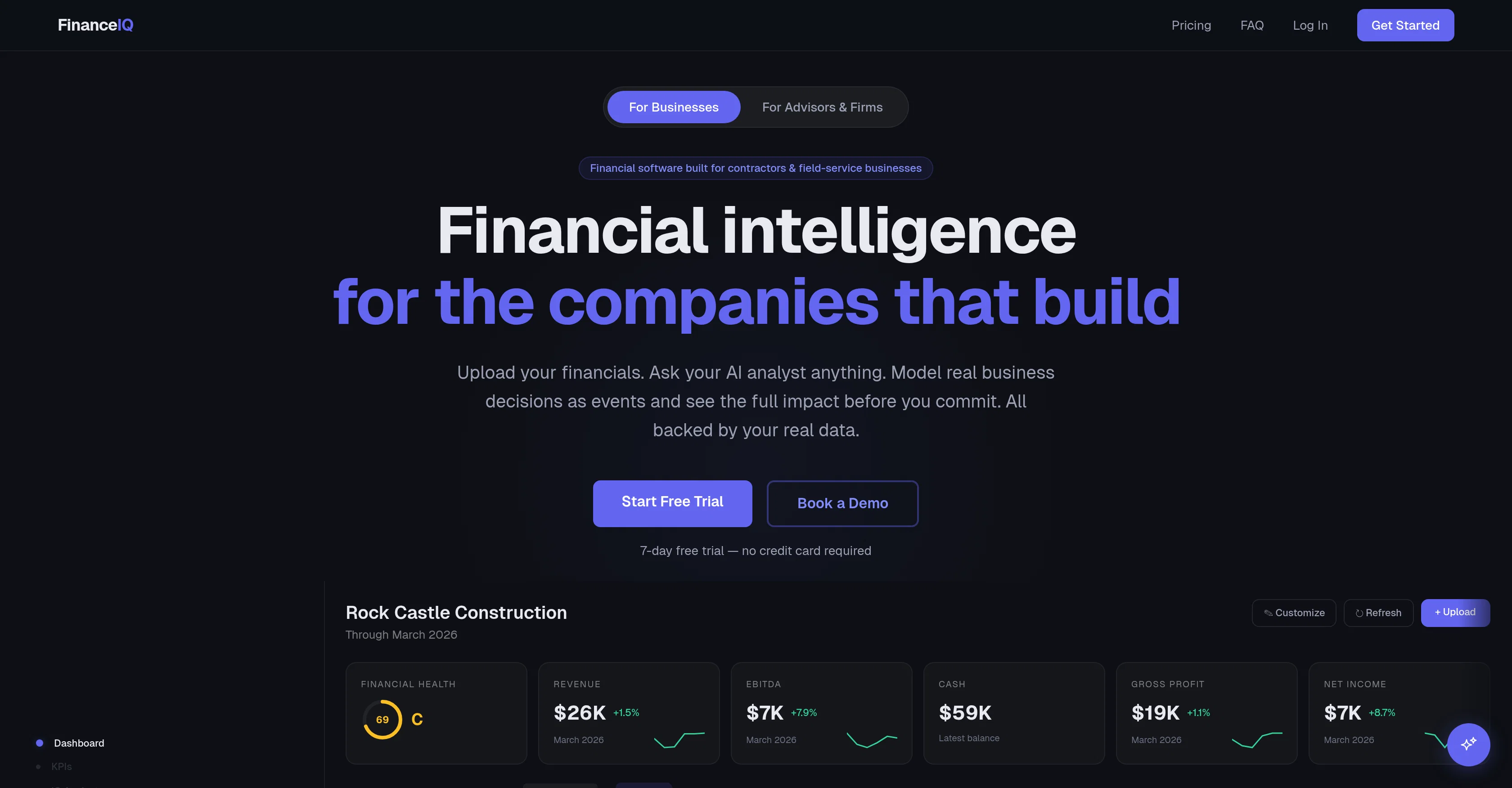 FinanceIQ website