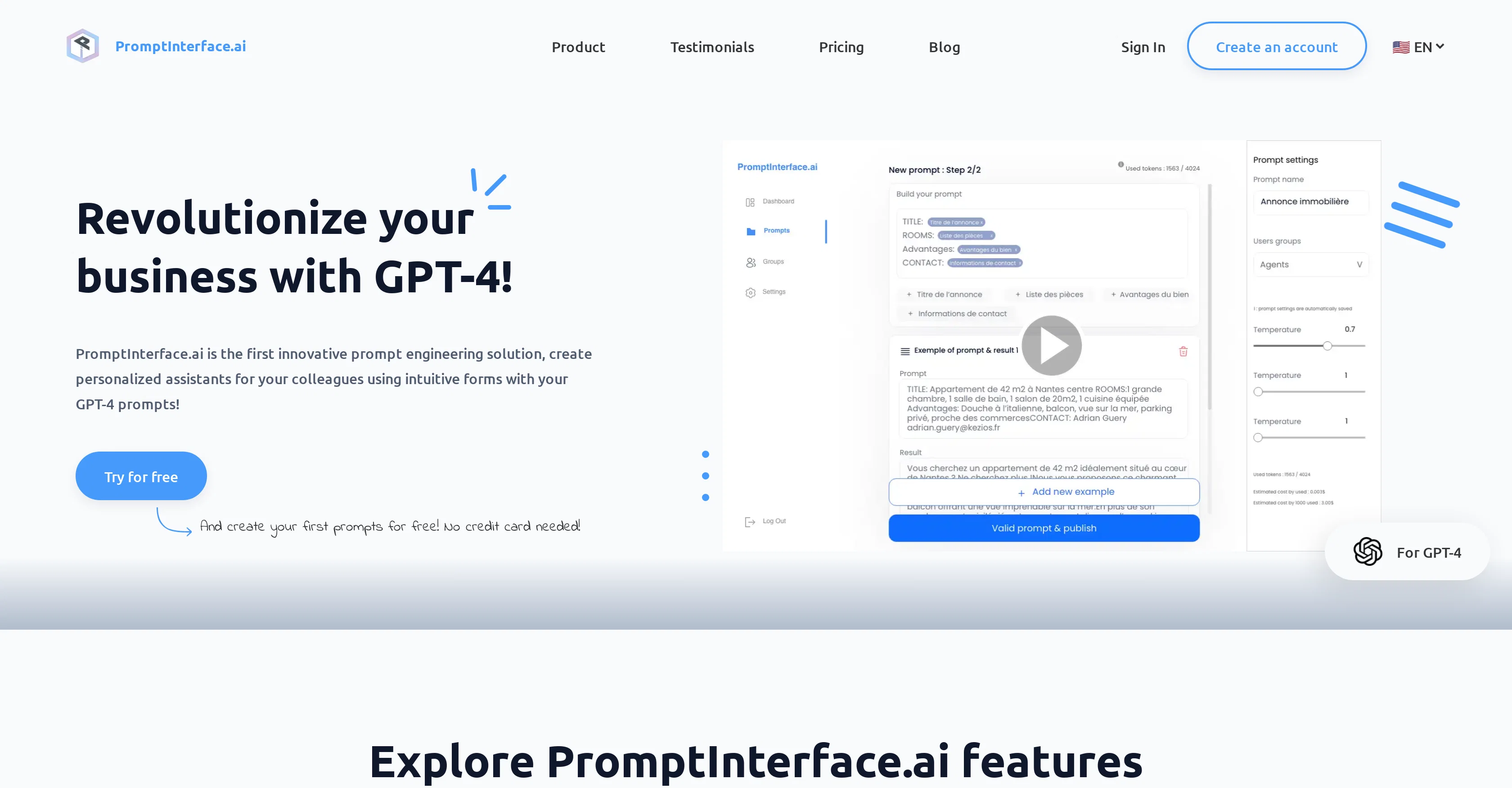 PromptInterface.ai website