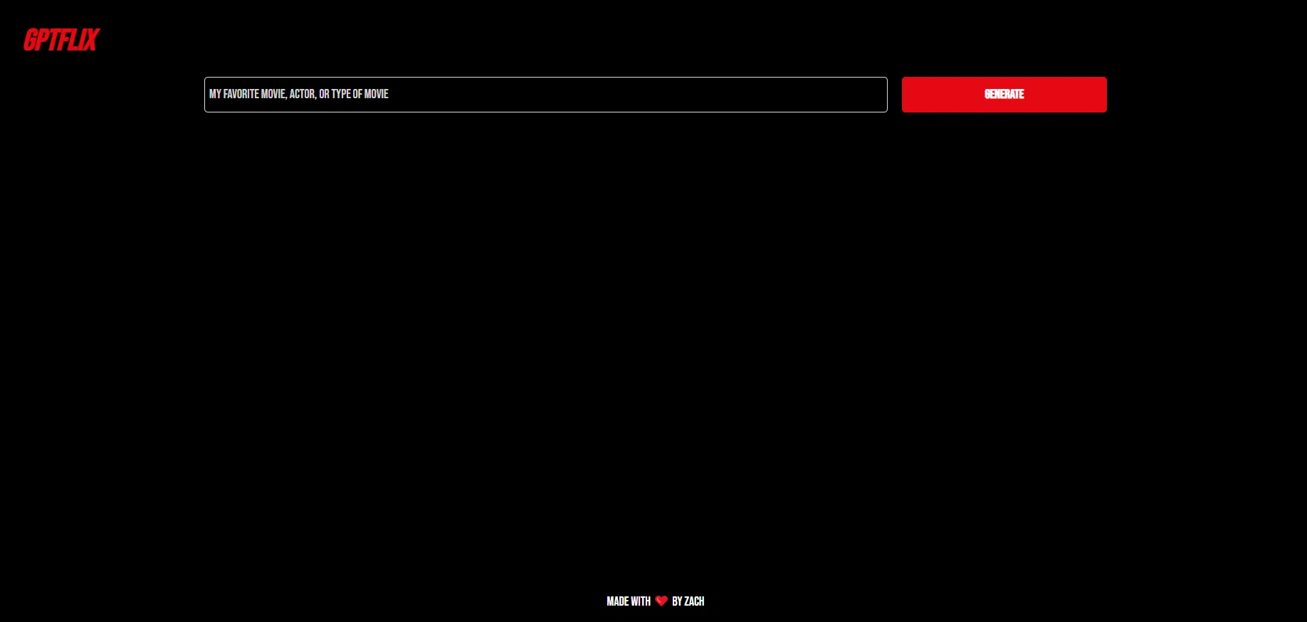 GPTflix website