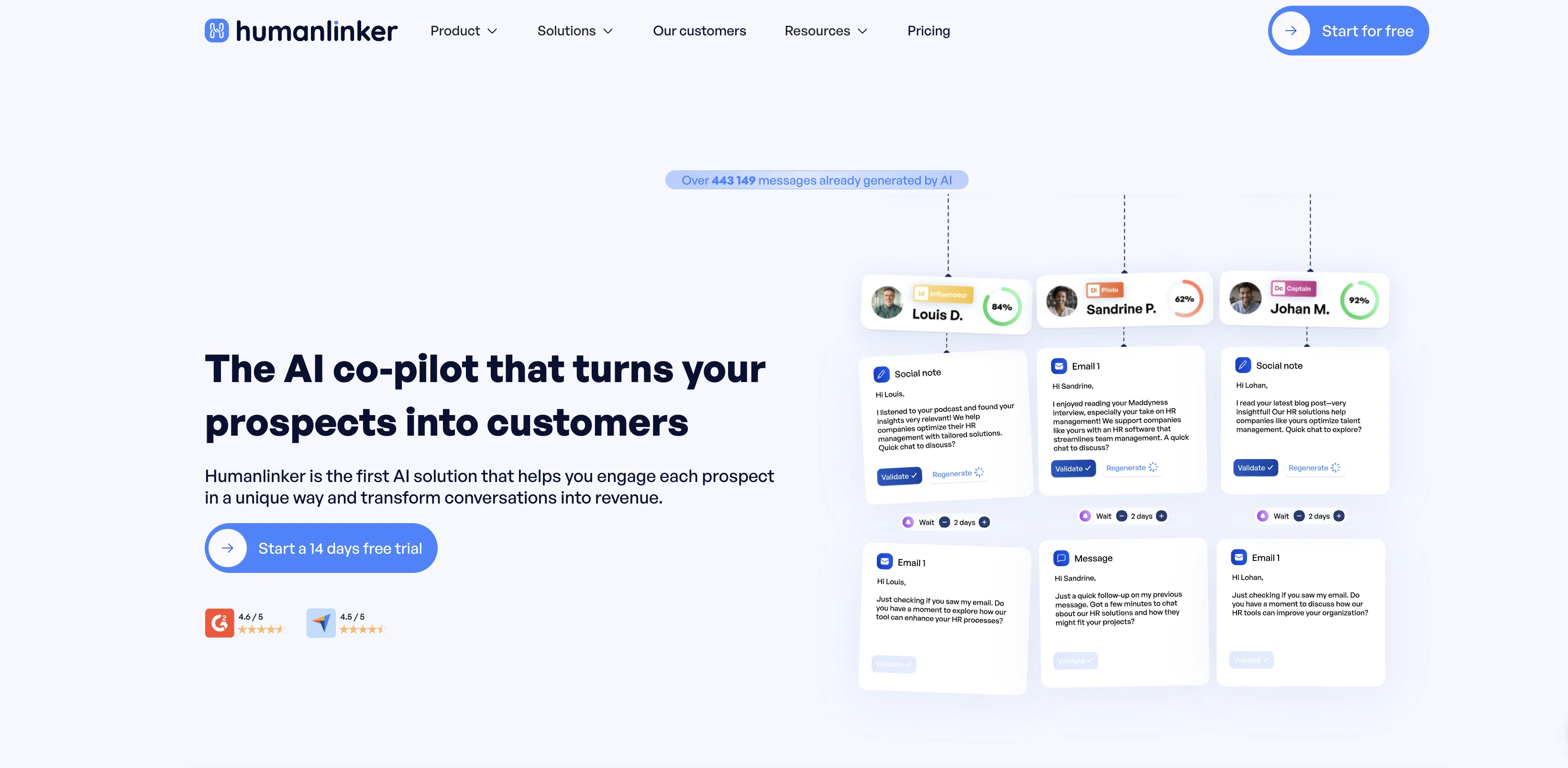 Humanlinker website