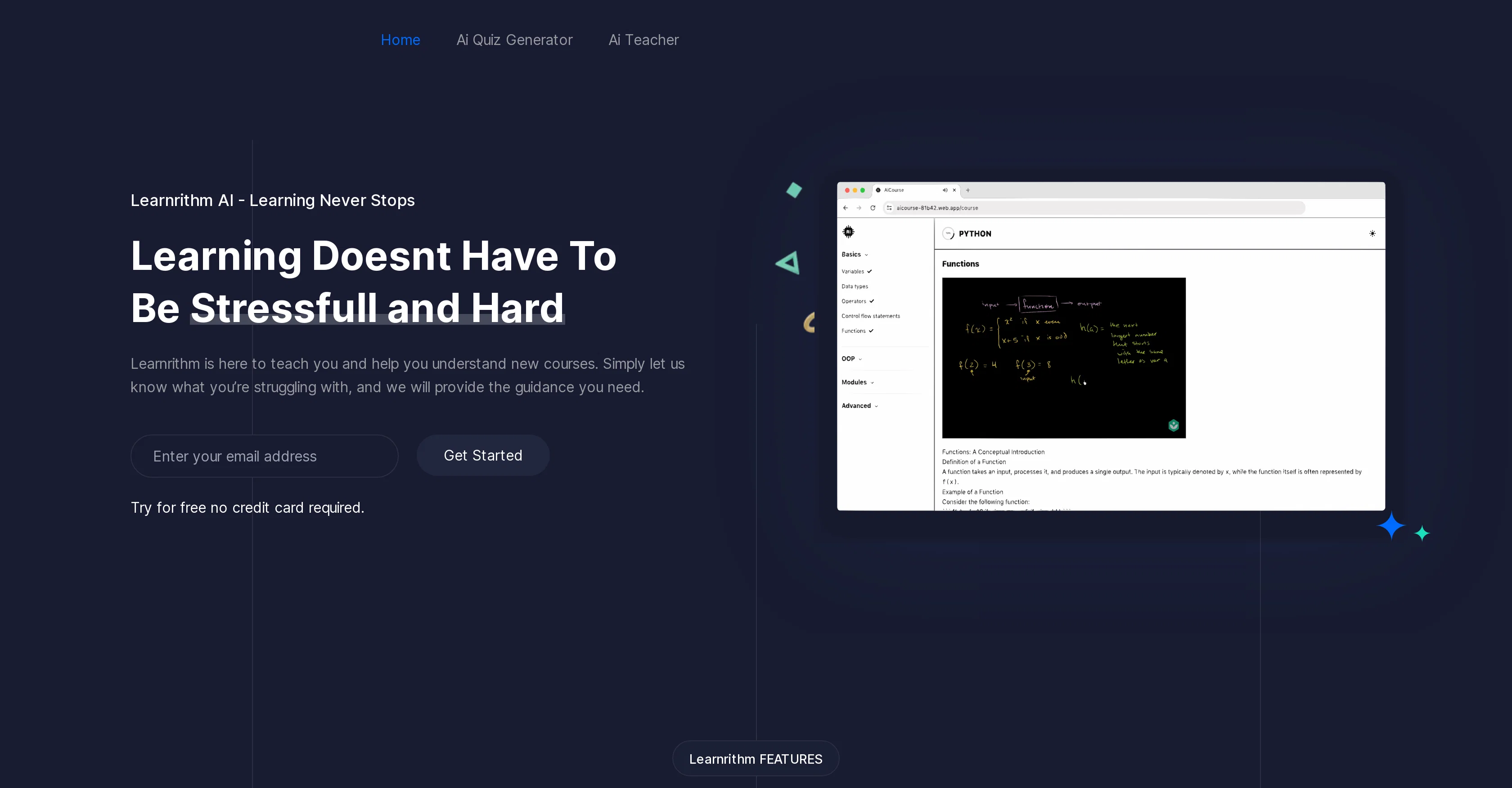 Learnrithm website