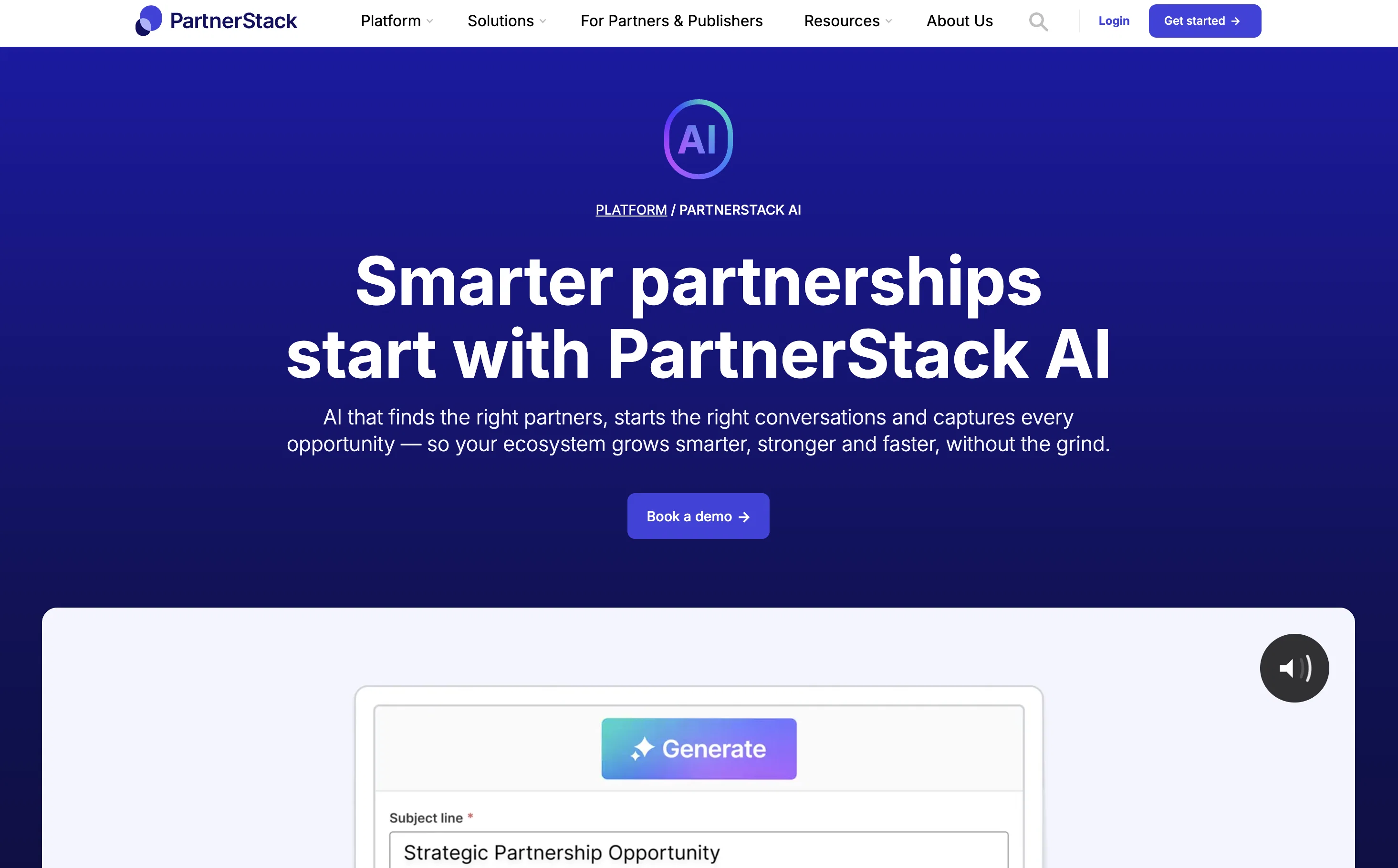 PartnerStack AI website