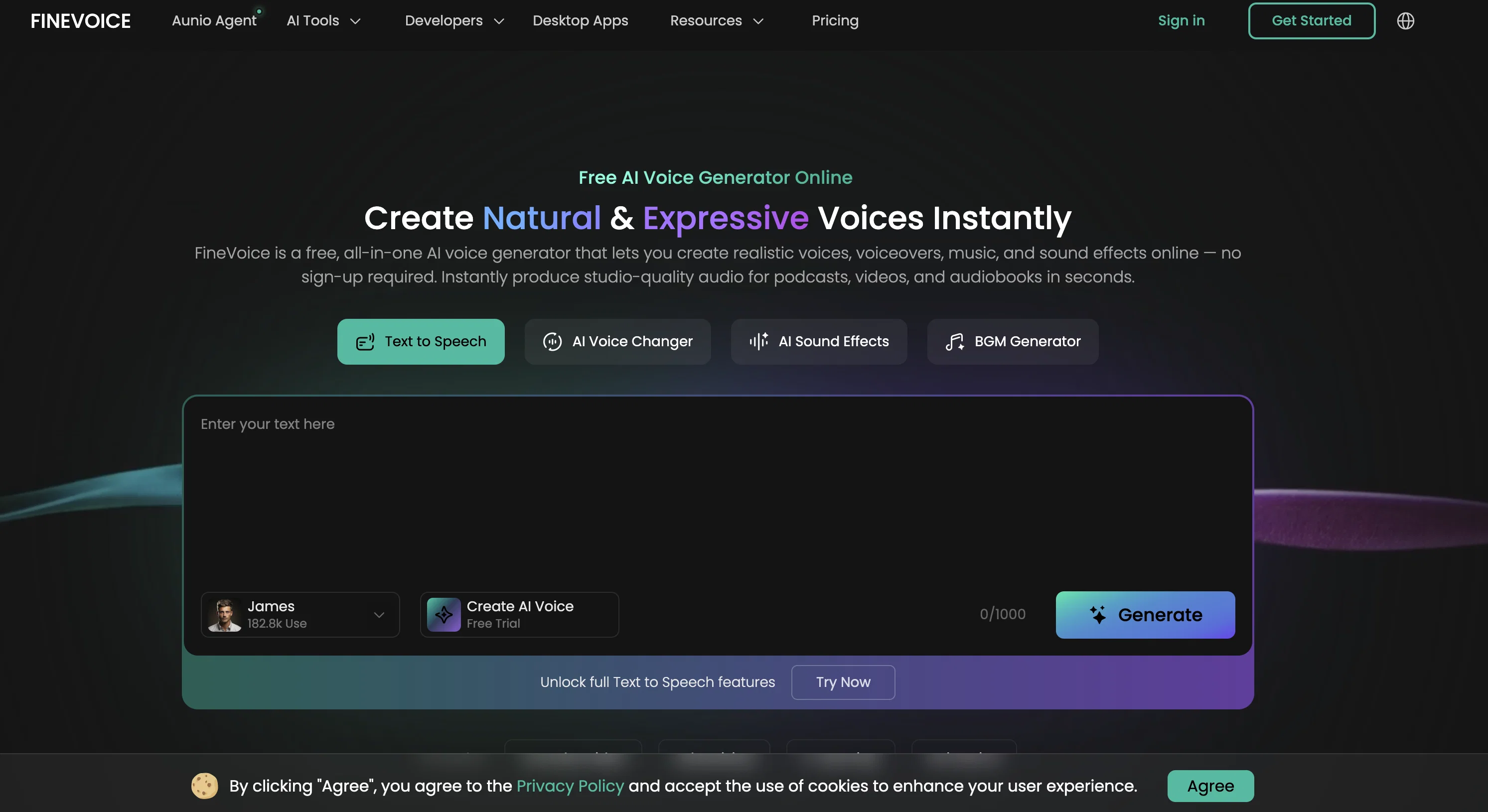 FineVoice website