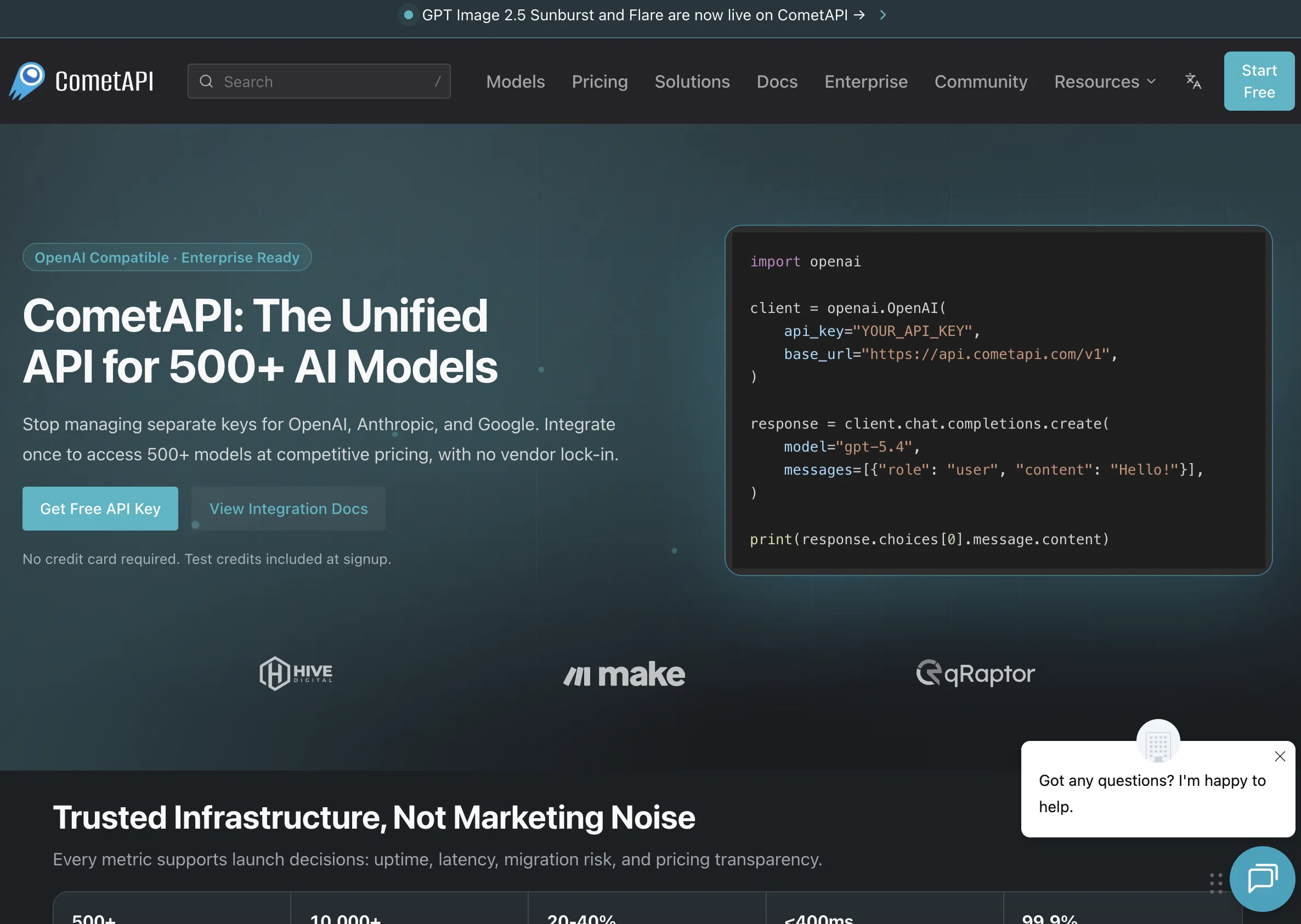 CometAPI website