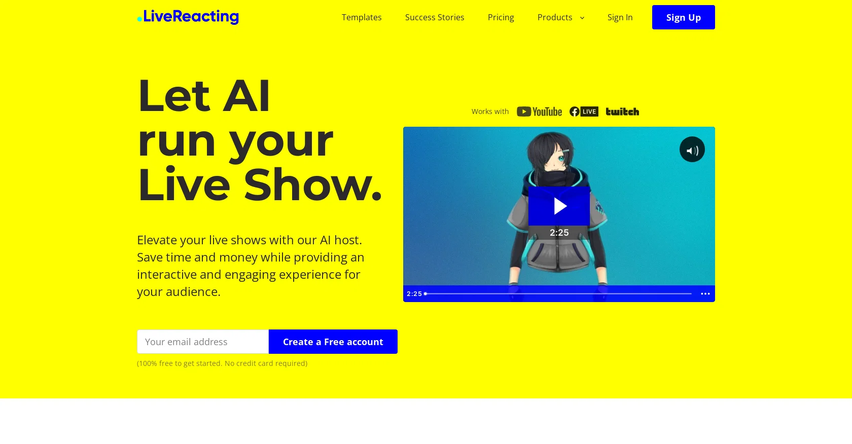 AI Host website