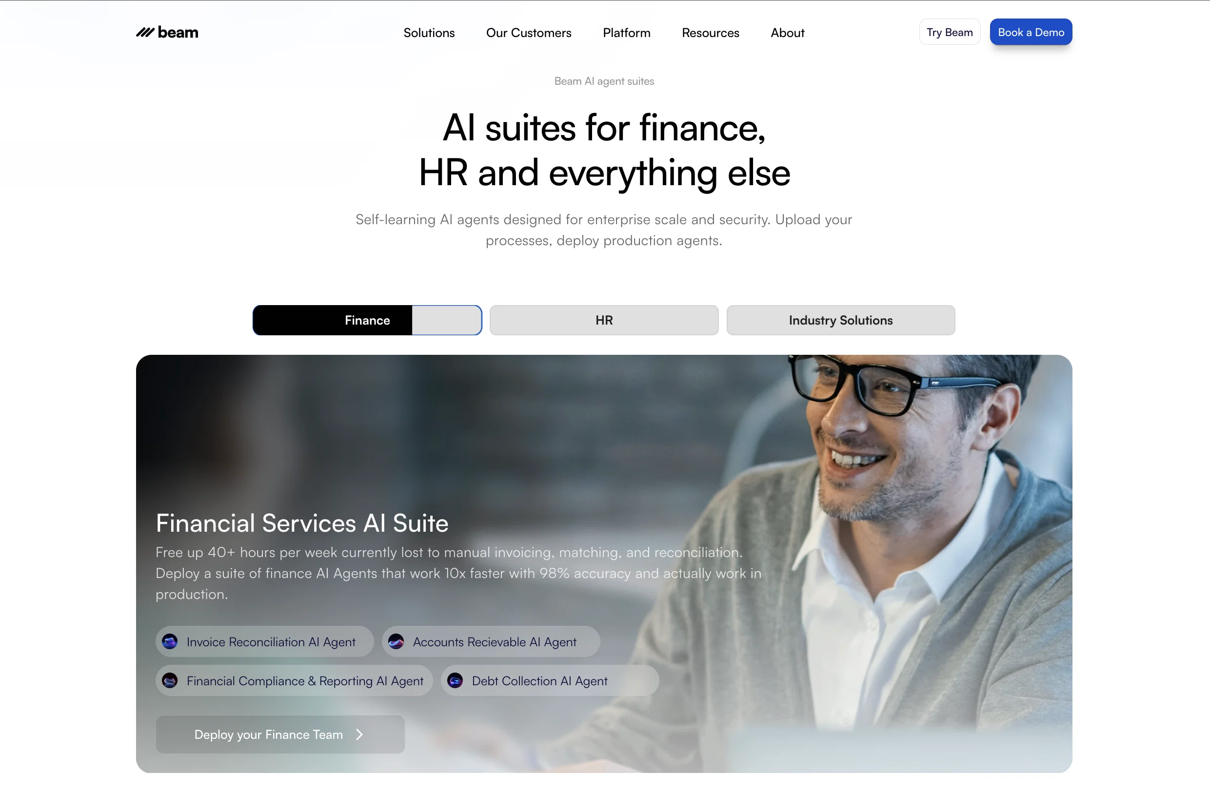 Beam AI website