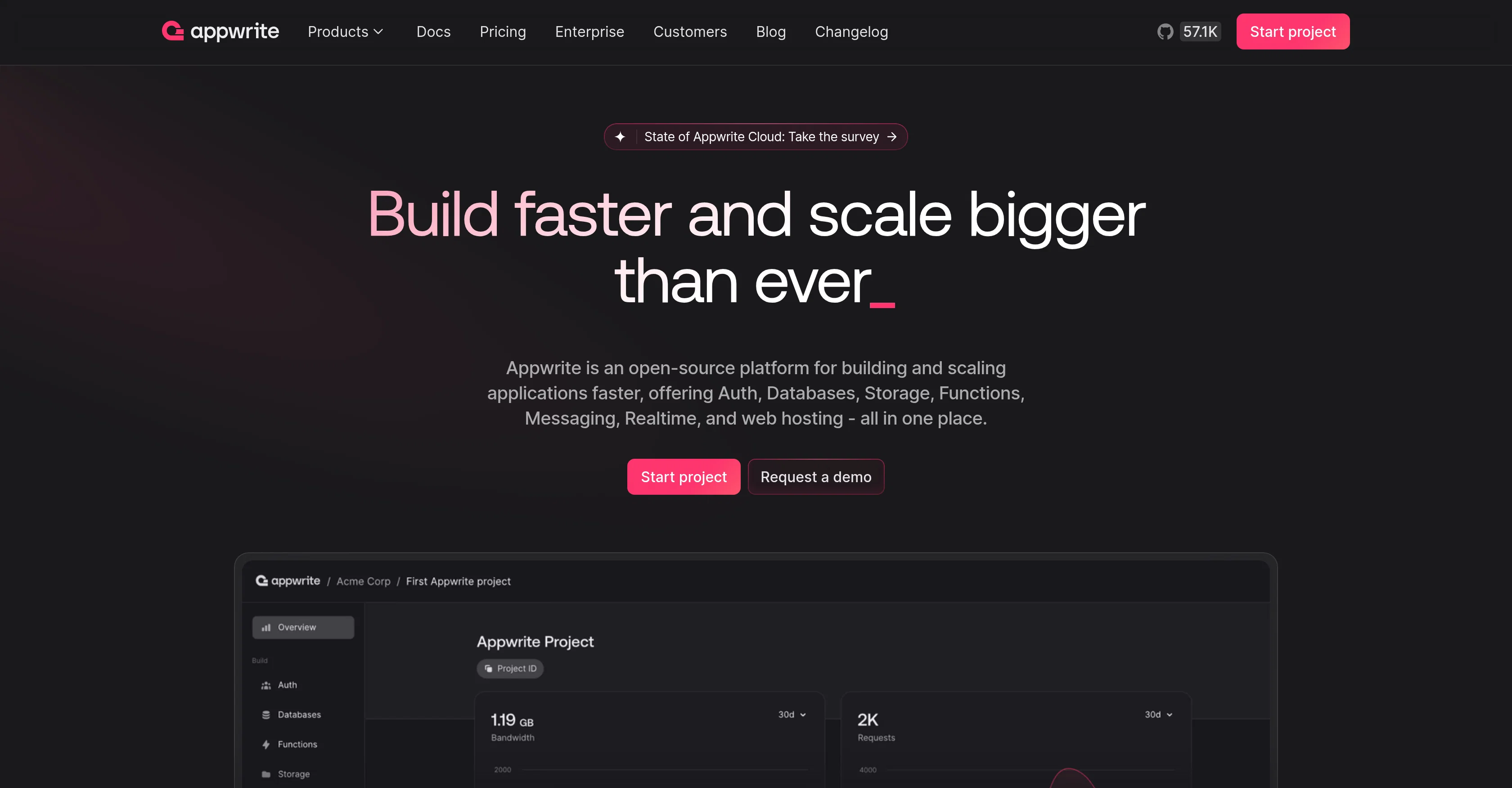 Appwrite website