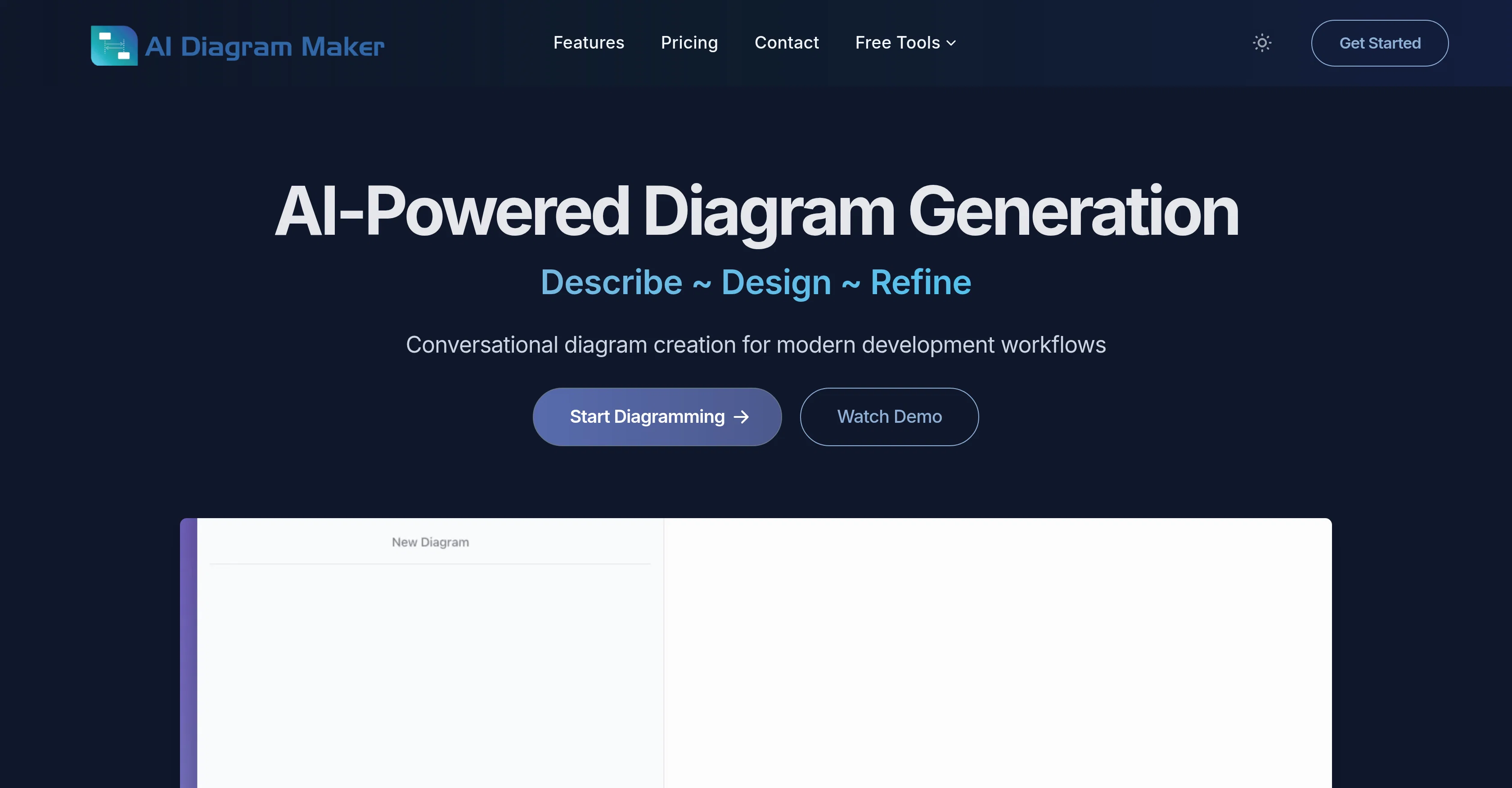 AI Diagram Maker website