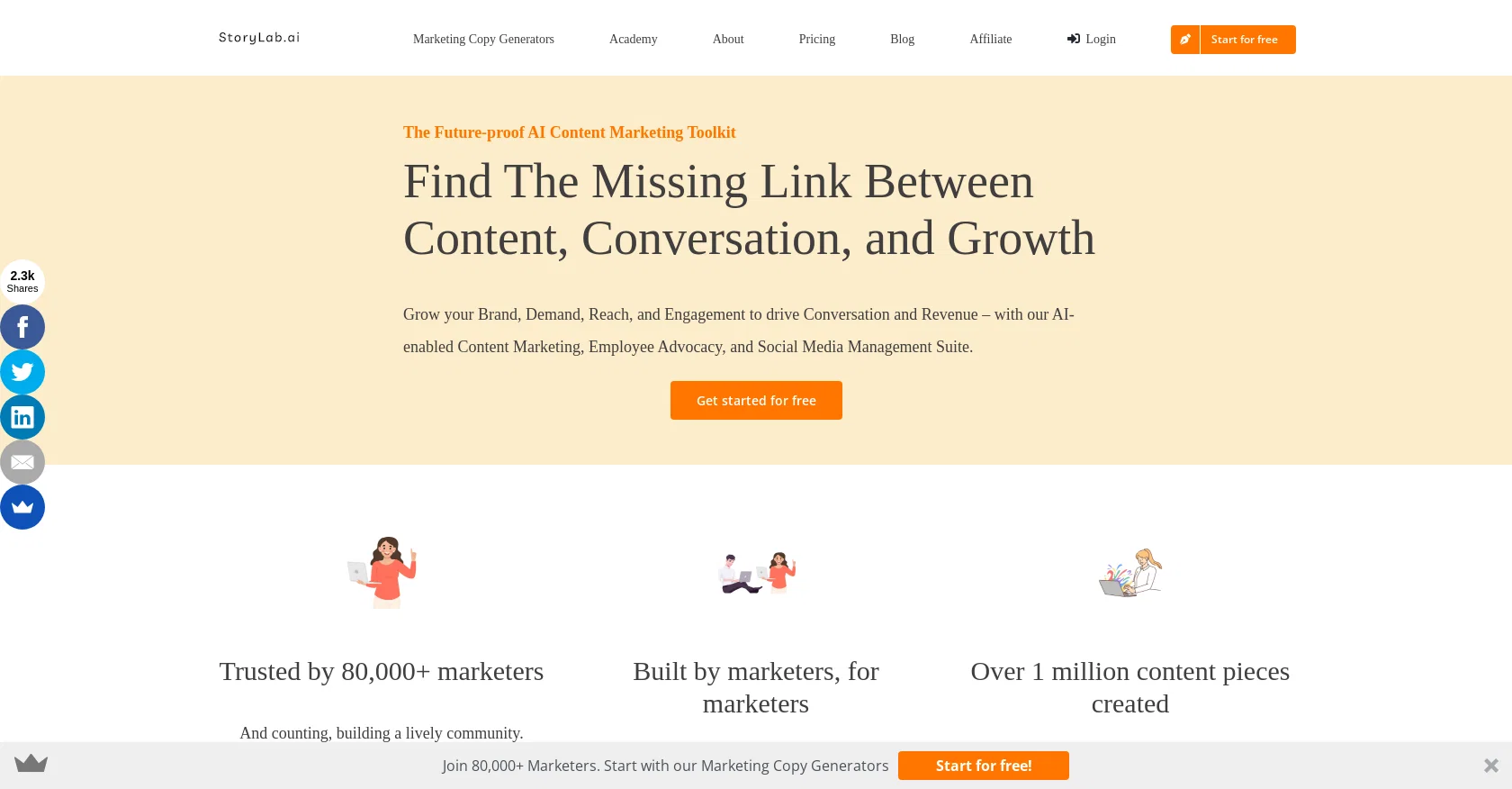 StoryLab website