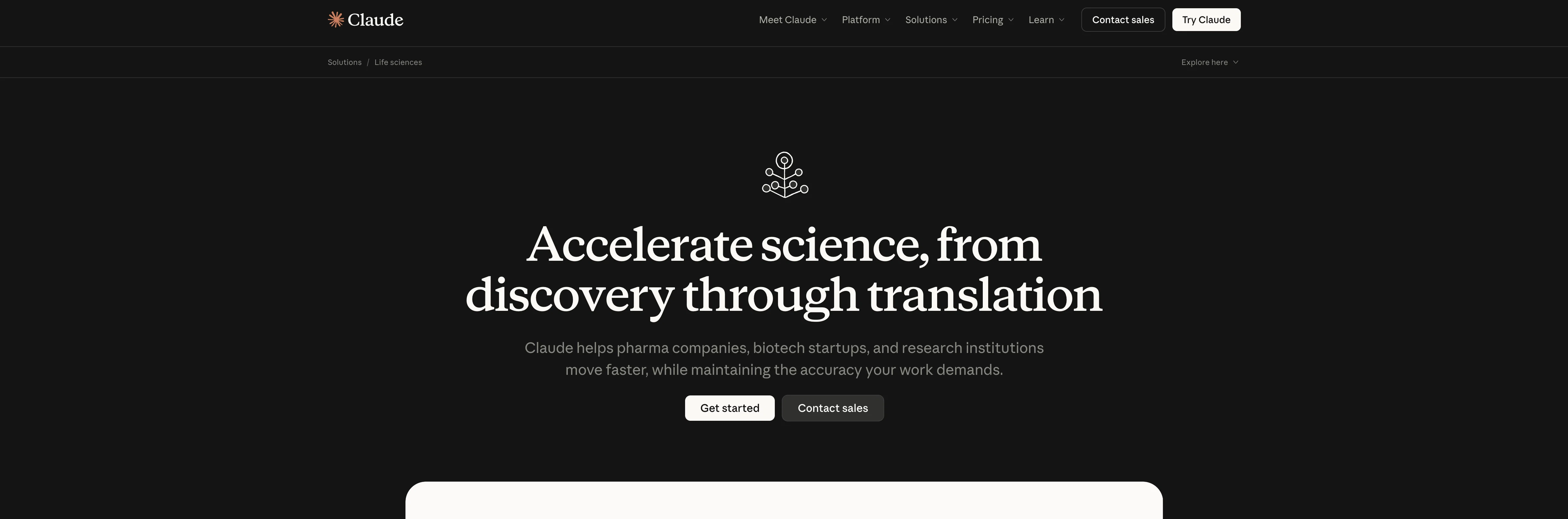 Claude for Life Sciences website