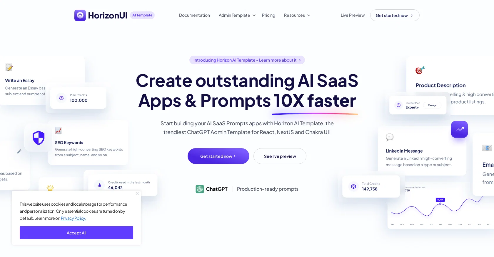 Horizon-ui website