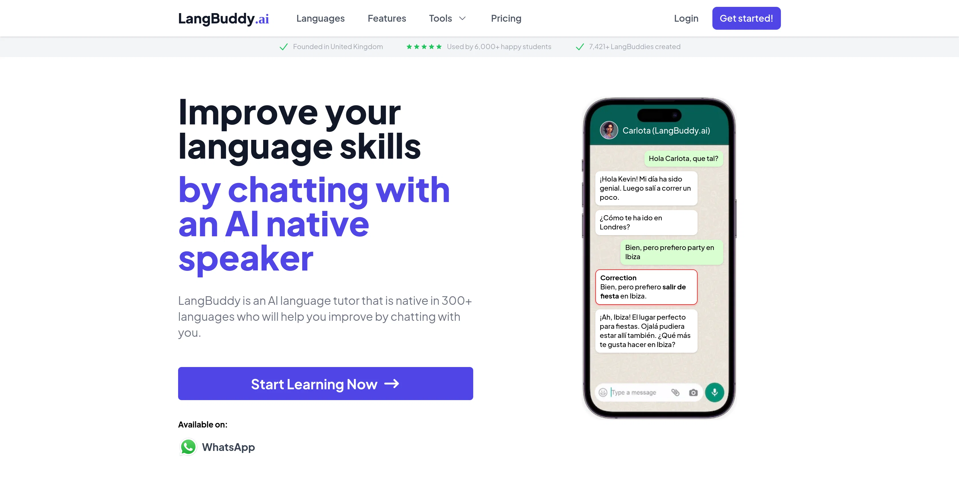 LangBuddy website