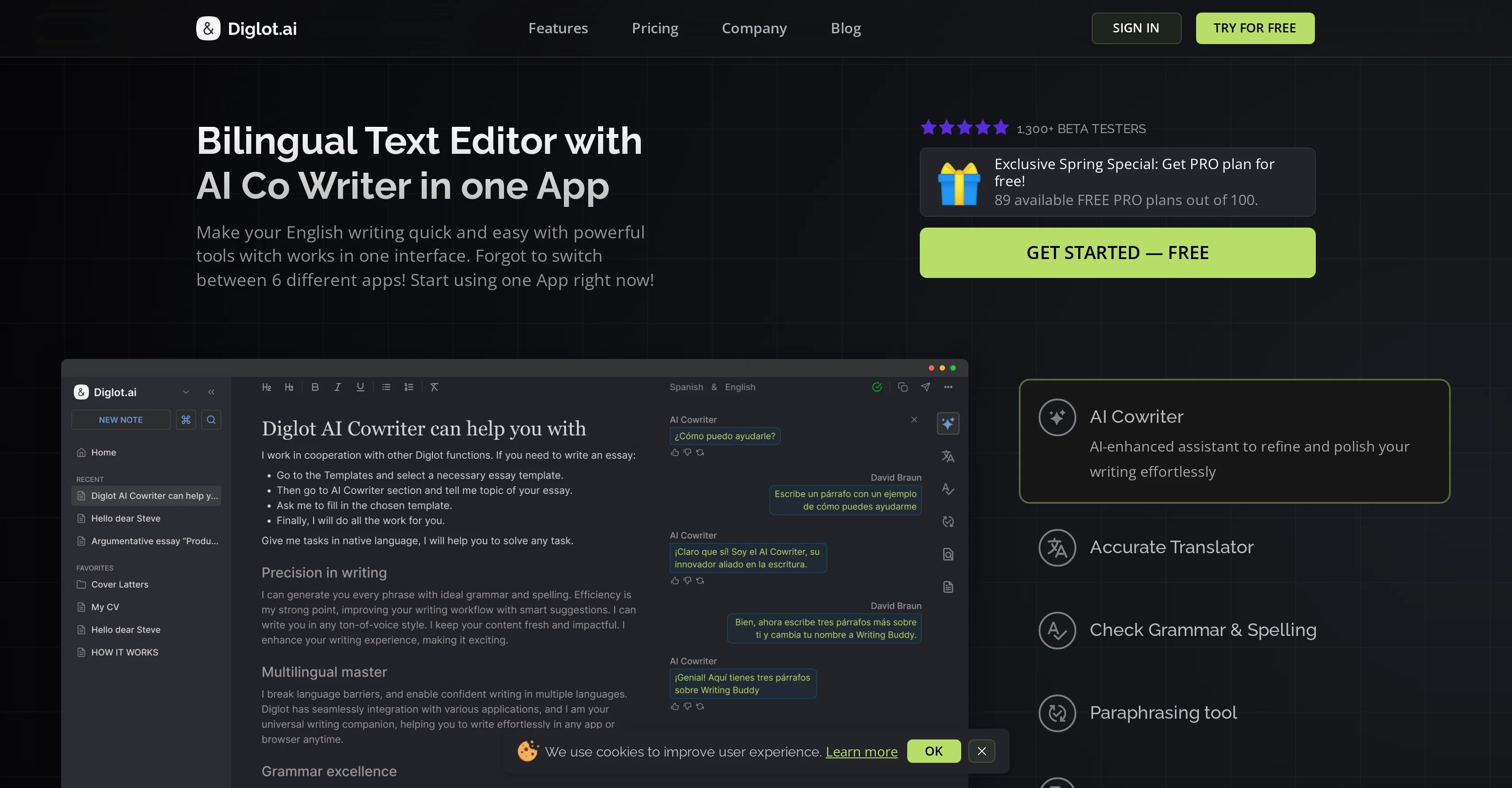 Diglot website