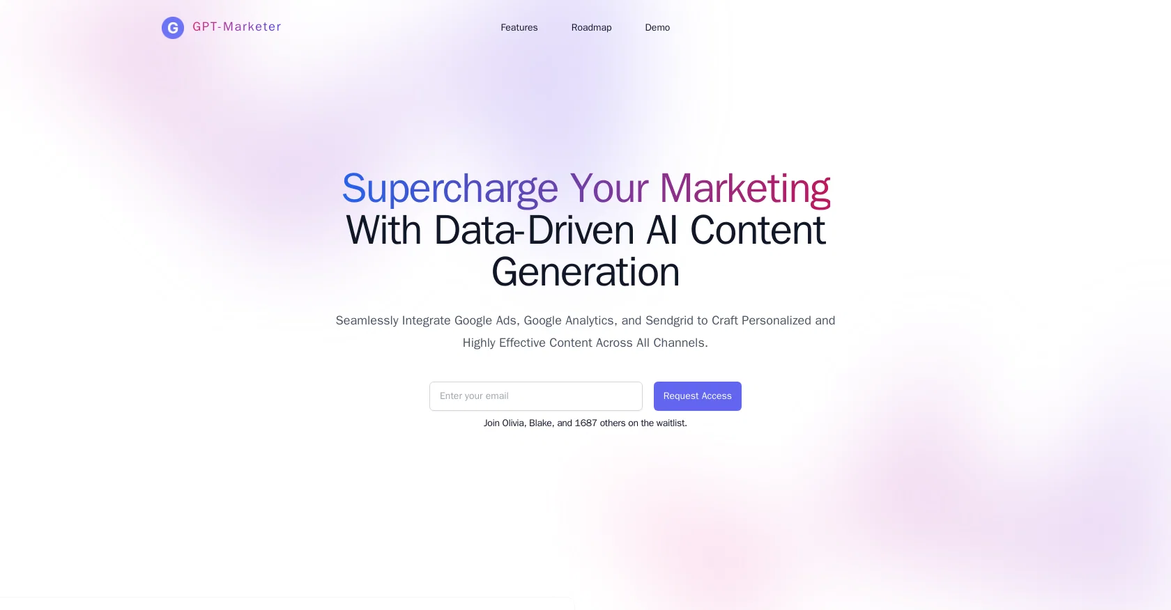 GPT-Marketer website