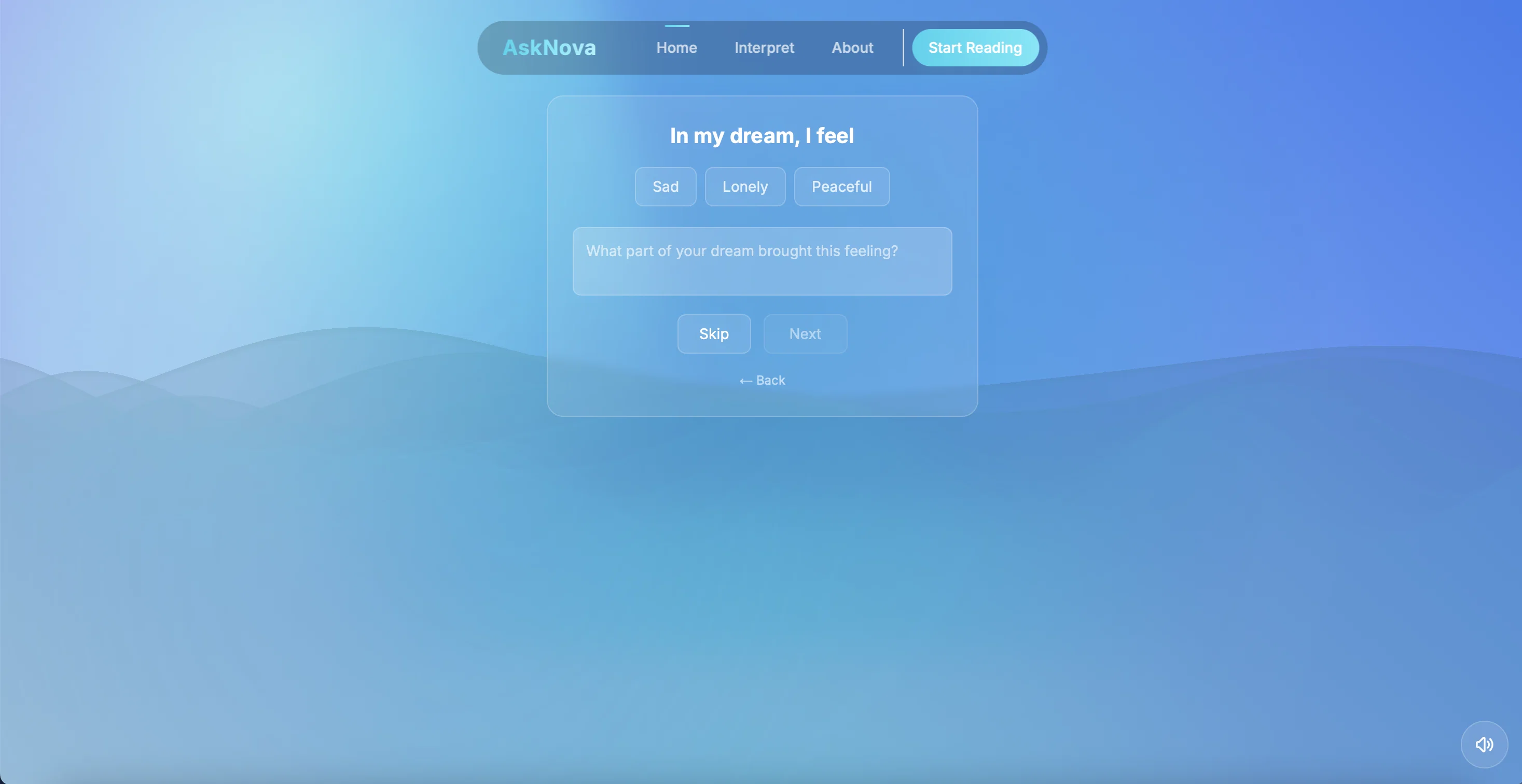 AskNova Dream Interpretation website