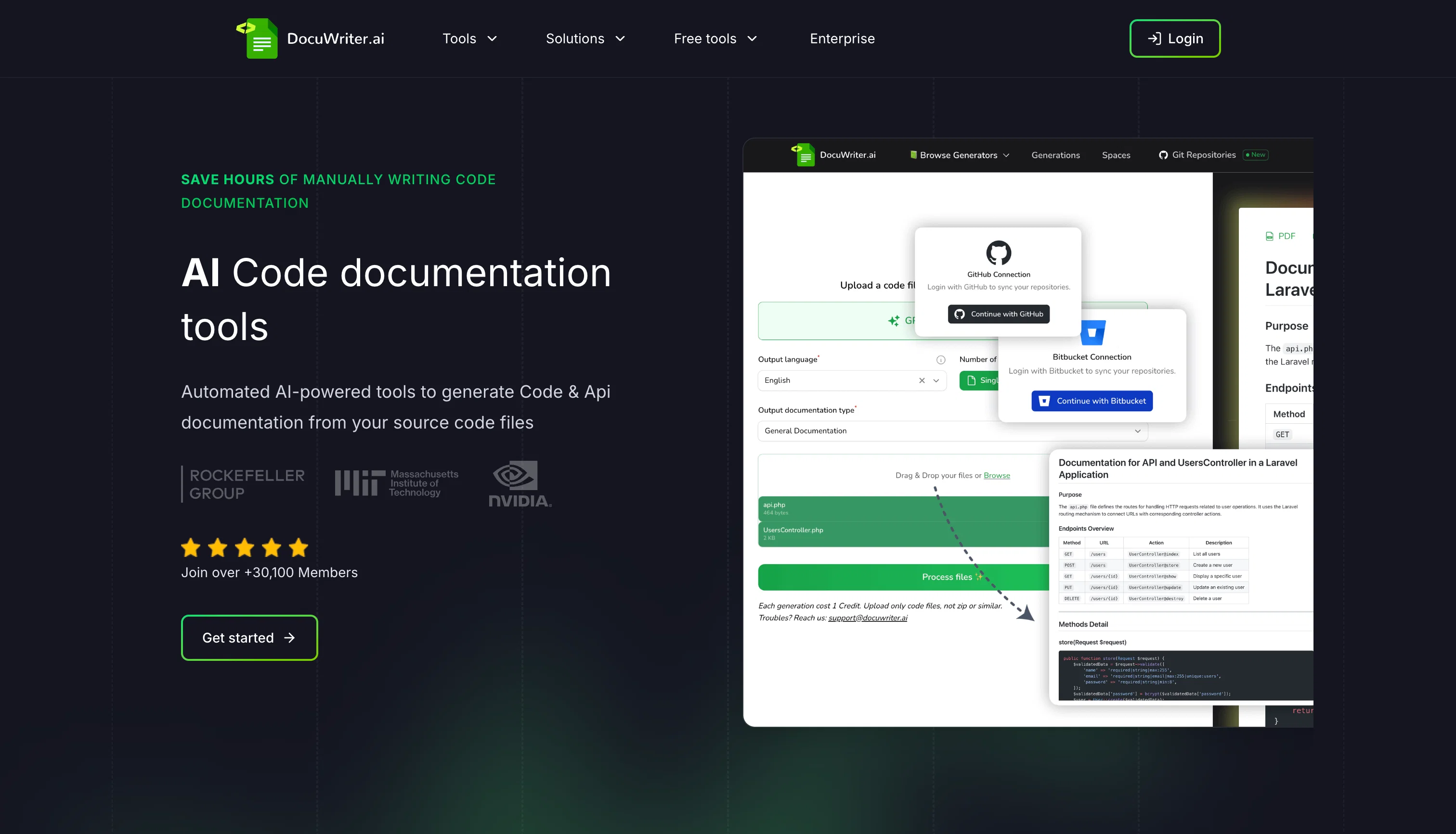 DocuWriter.ai website