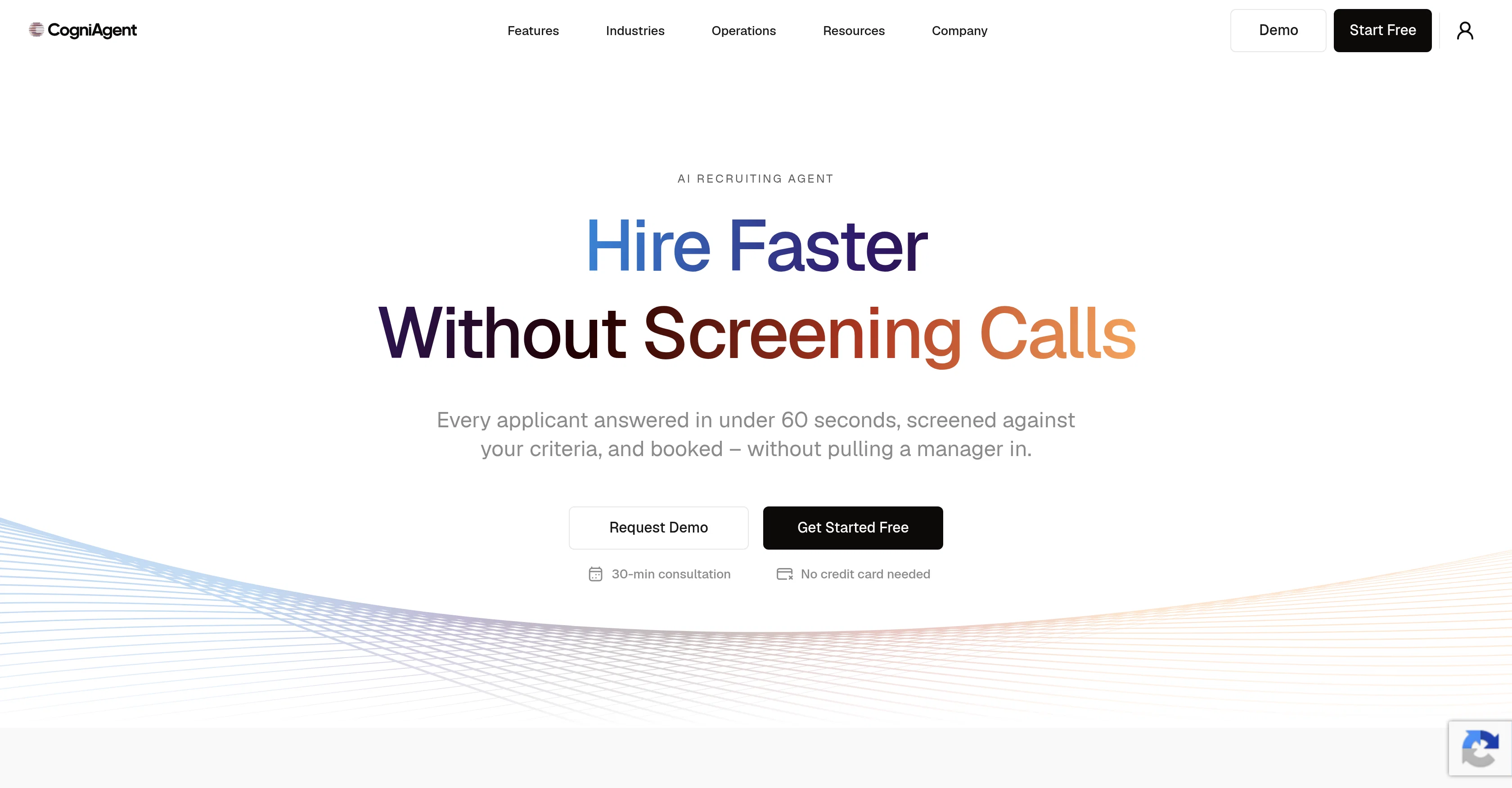 AI Recruiting Agent by CogniAgent website