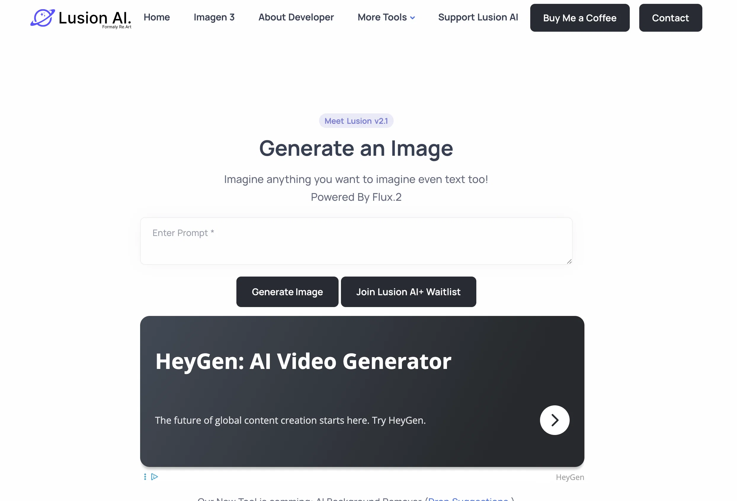 Lusion AI website