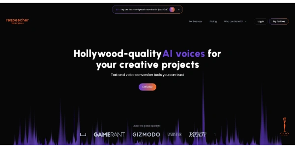 Respeecher AI Voice Generator (Holliwood)