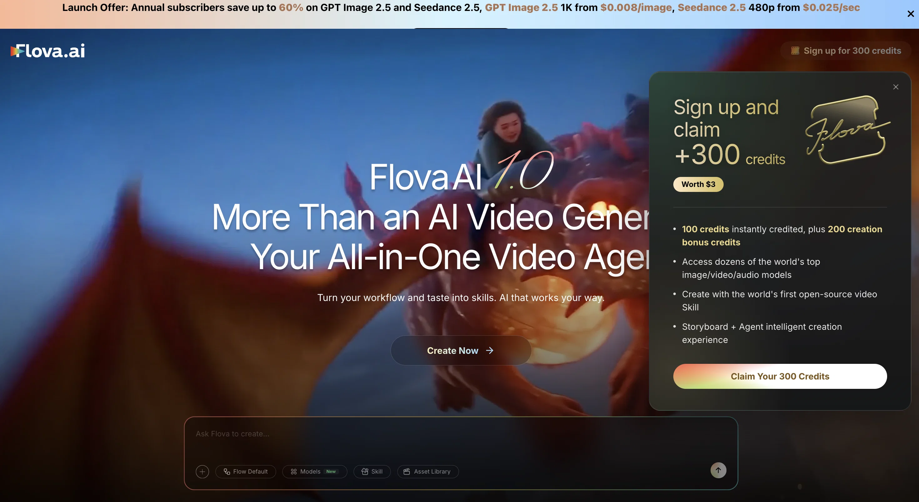 Flova AI website