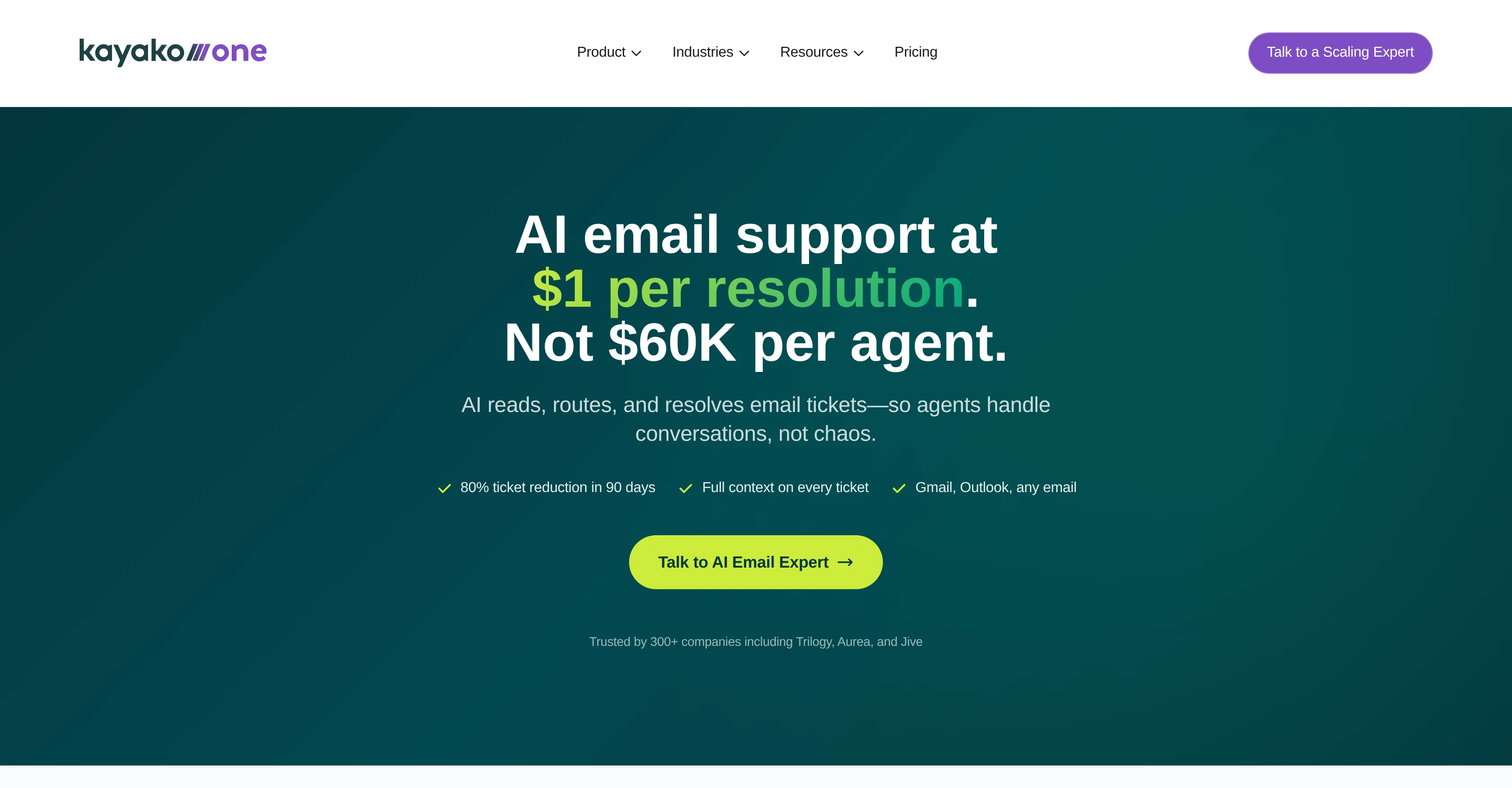 Kayako AI website