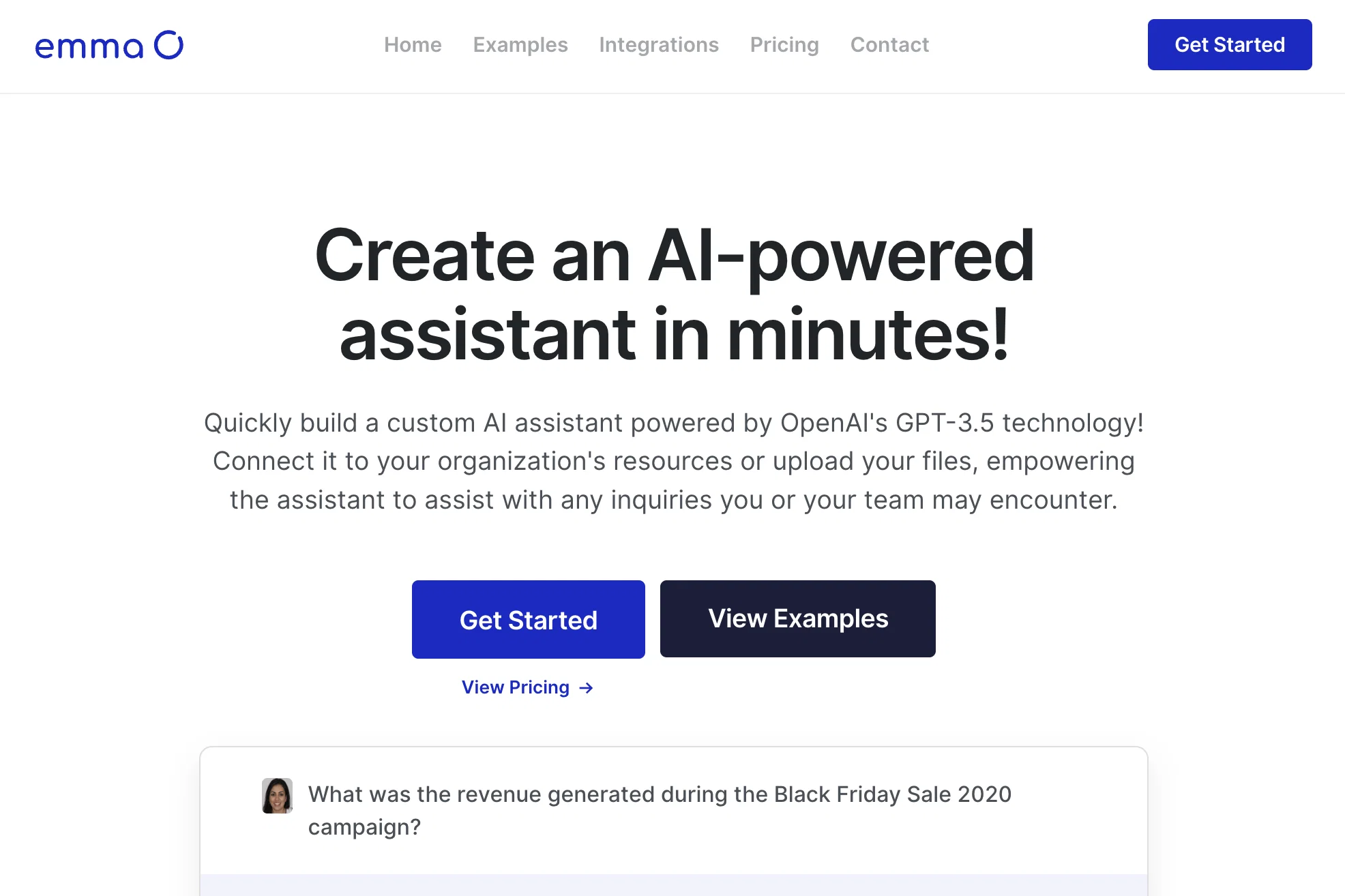 Emma AI website
